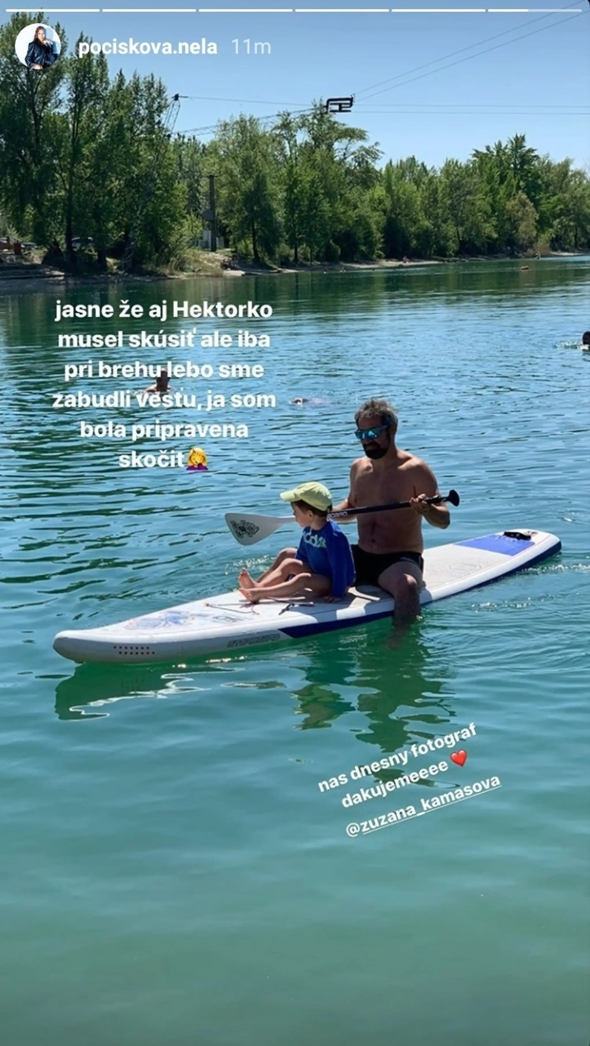 Nela Pocisková s rodinou