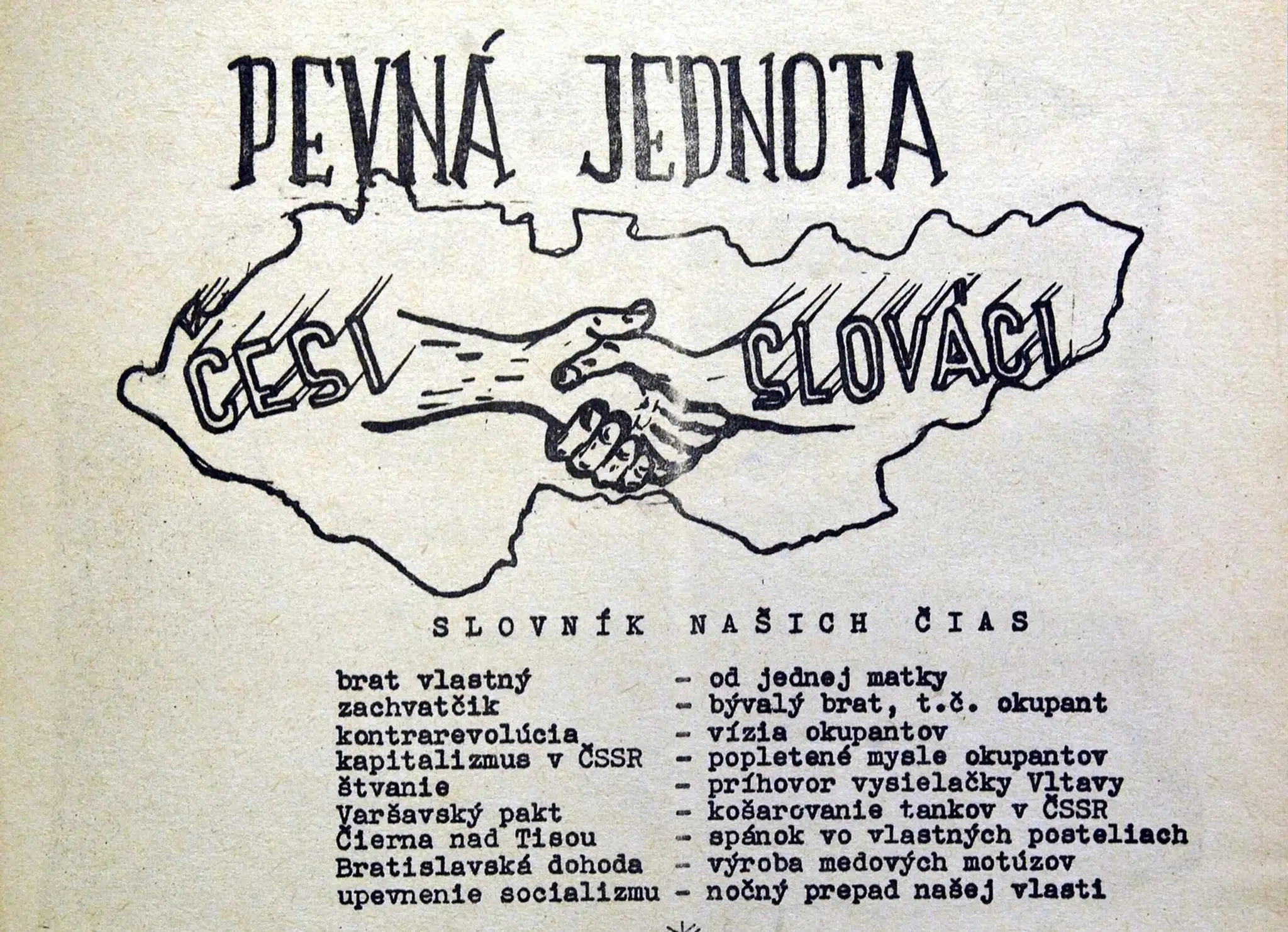 Plagáty, ktoré zosmiešňovali inváziu vojsk Varšavskej zmluvy v auguste roku 1968.