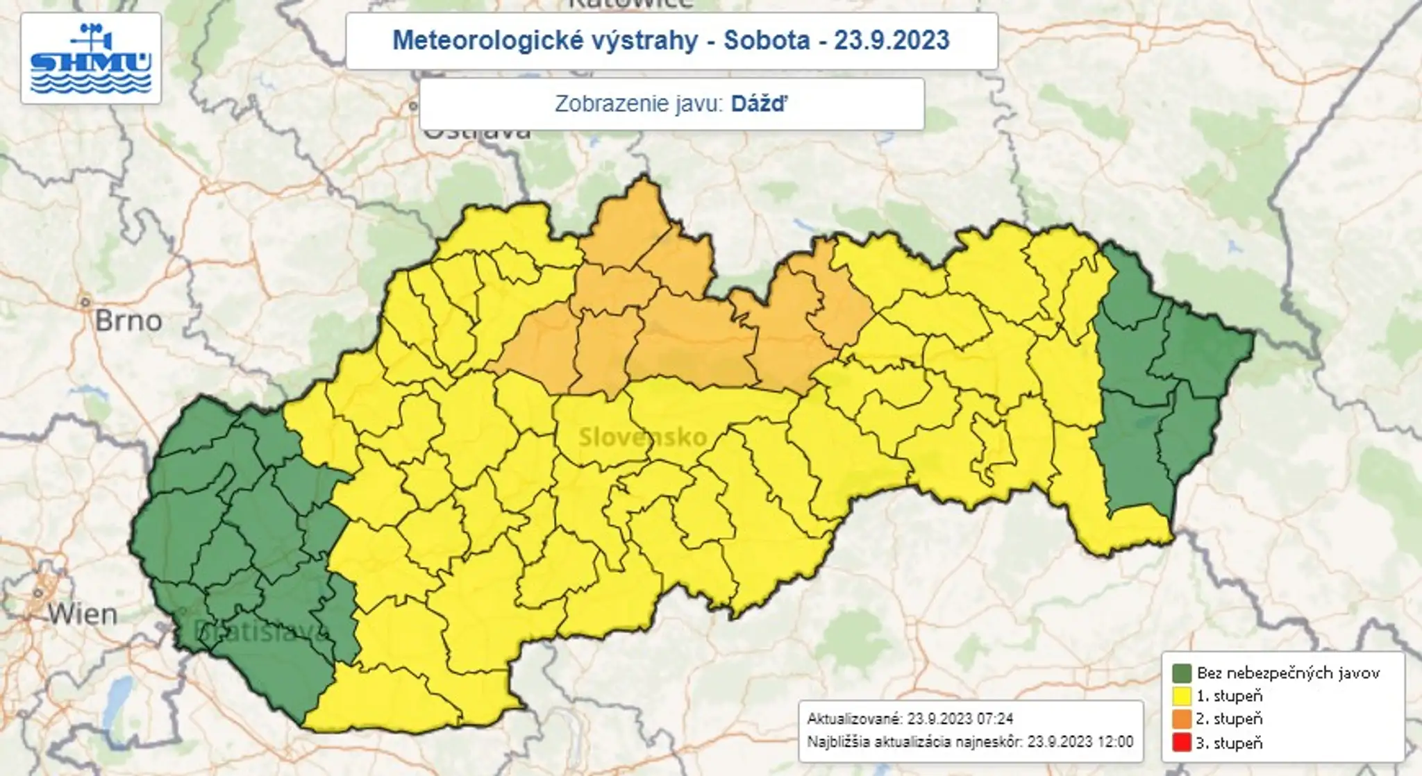 Meteorologické výstrahy.