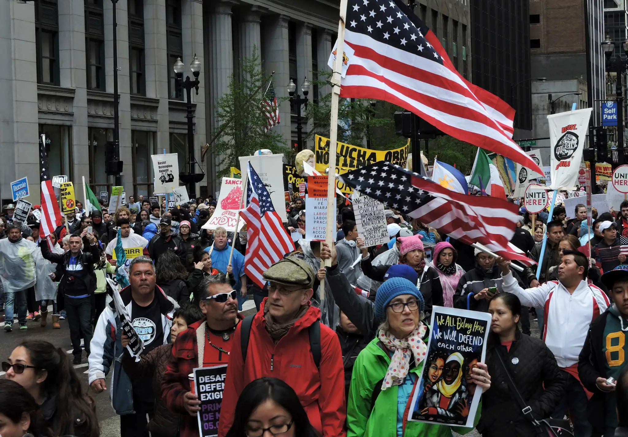 Protestujúci v Chicagu