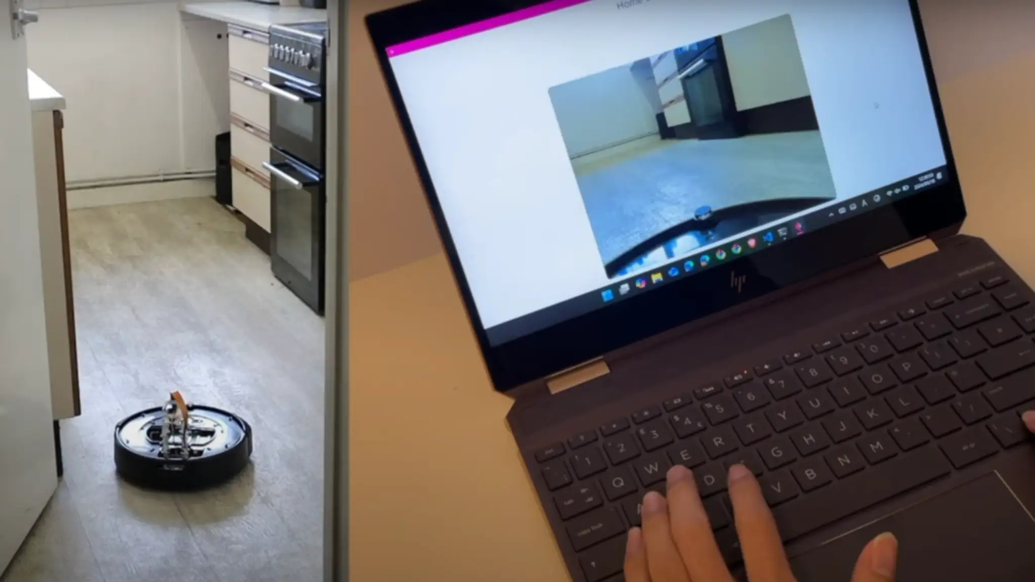 Robotický vysávač ako pohyblivá kamera