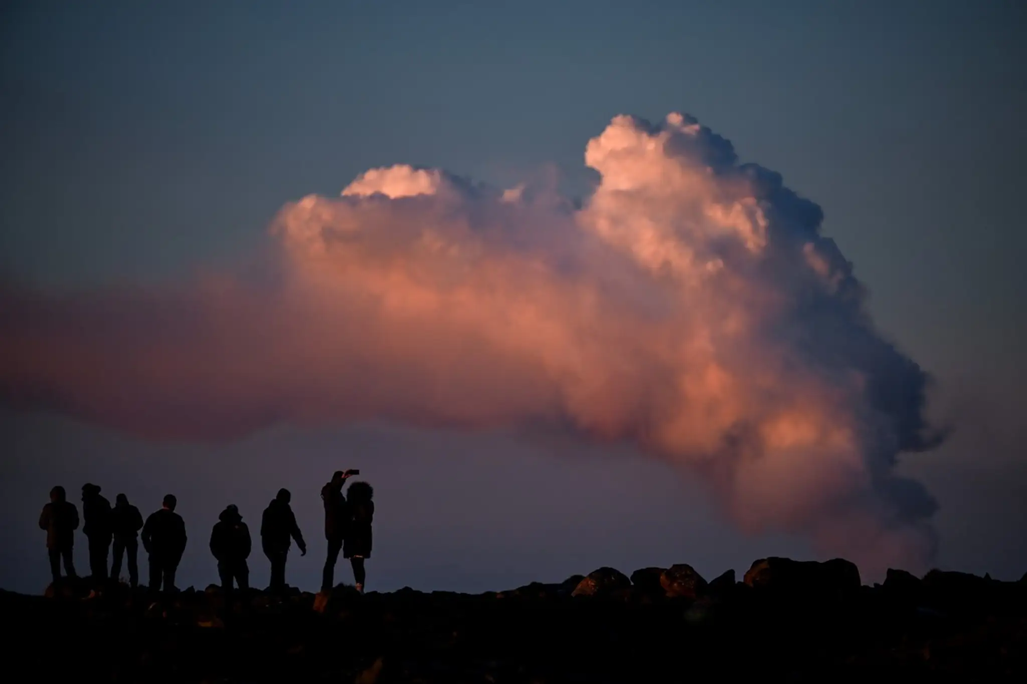 Erupcia v Grindavíku.