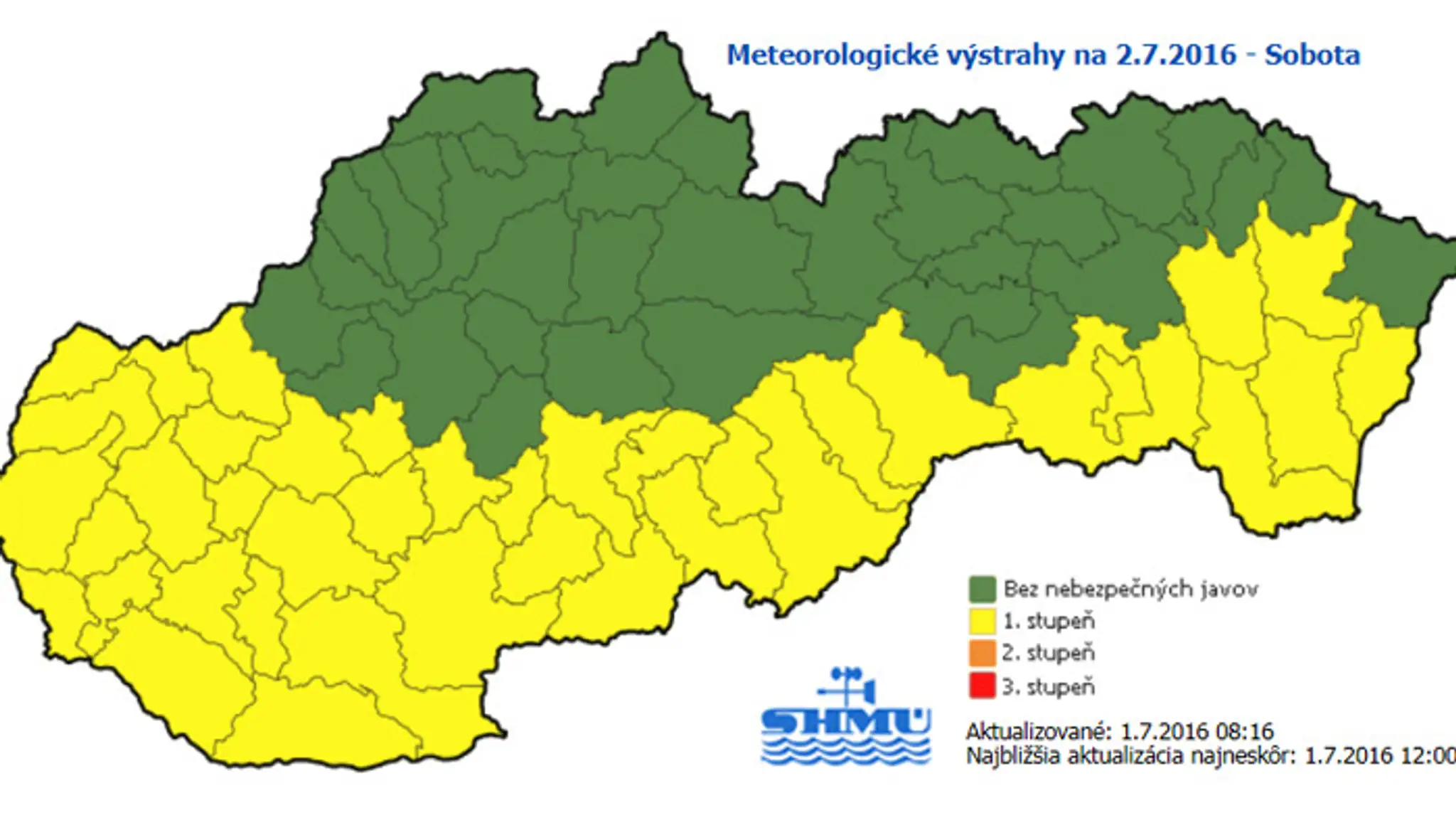 Výstraha na sobotu.