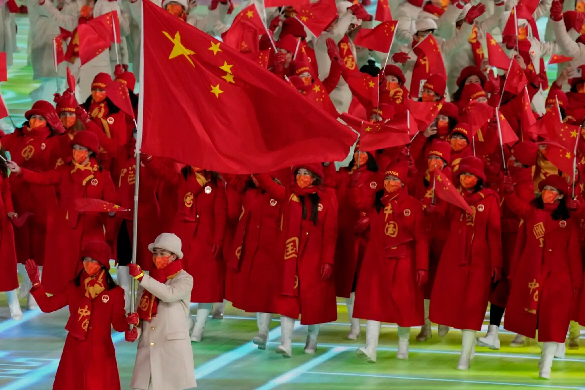 Domáca čínska na otváracom ceremoniáli ZOH 2022.