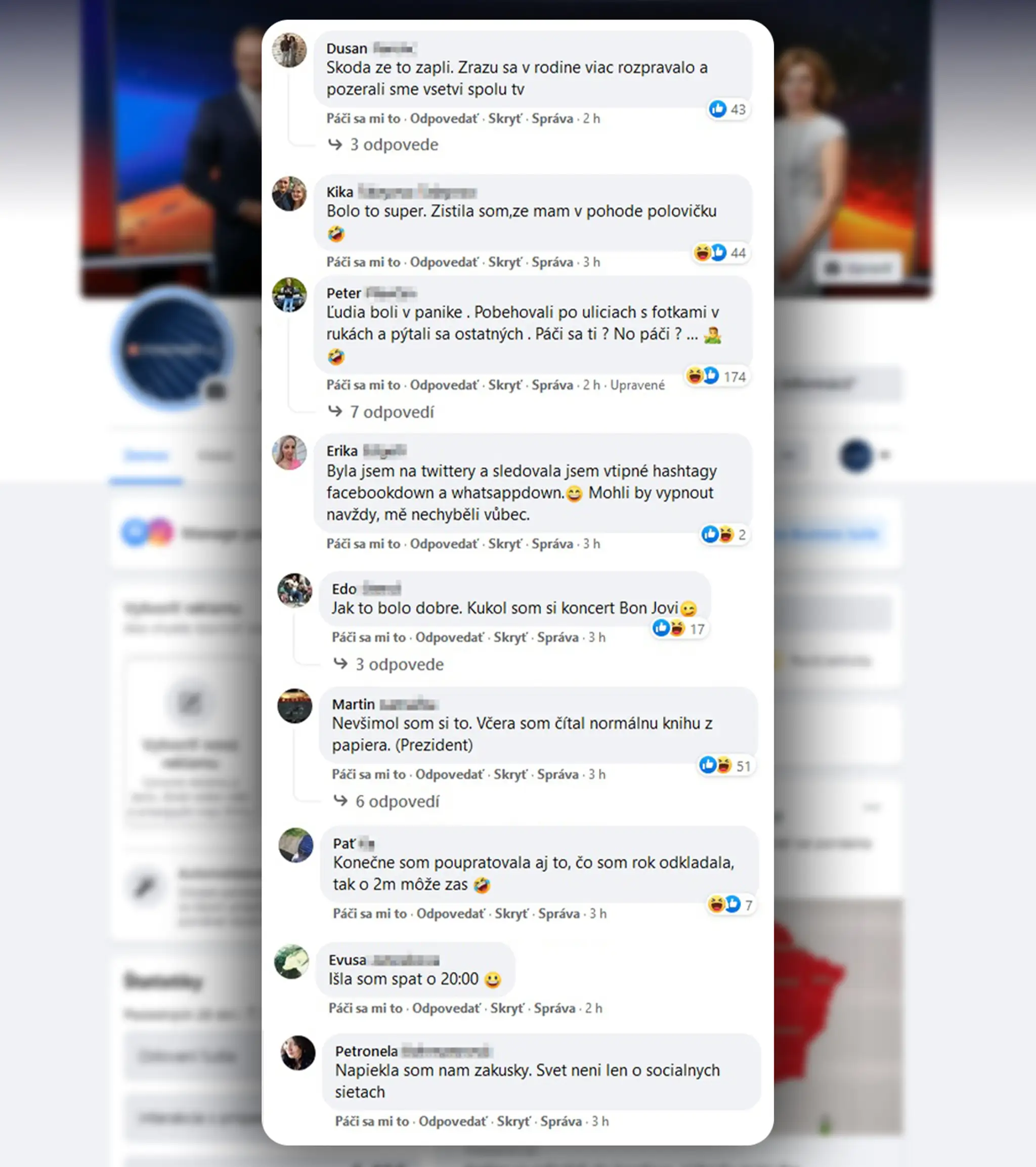 Najzaujímavejšie reakcie na výpadok Facebooku a jeho aplikácií.
