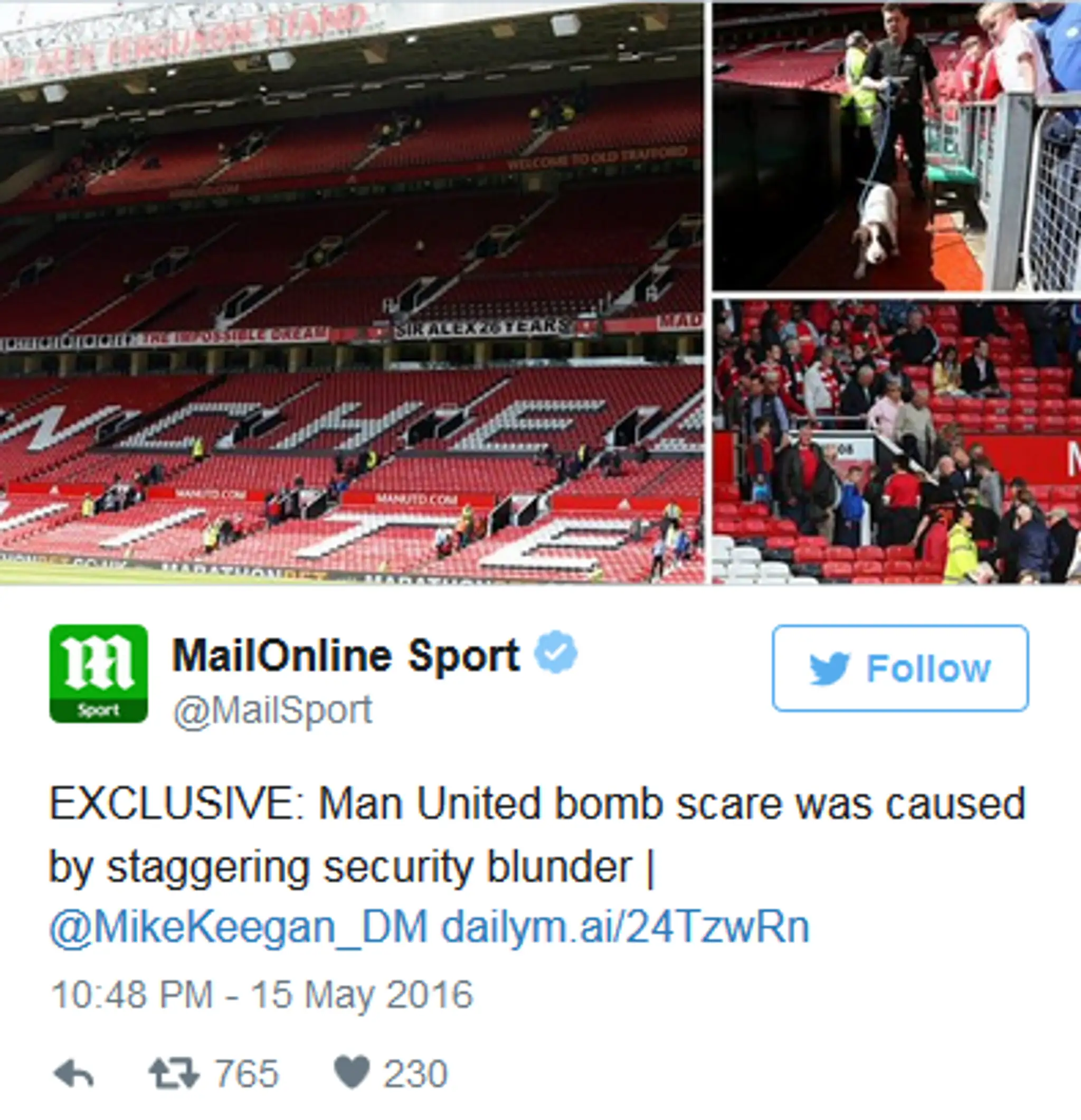 Tweet Daily Mail.