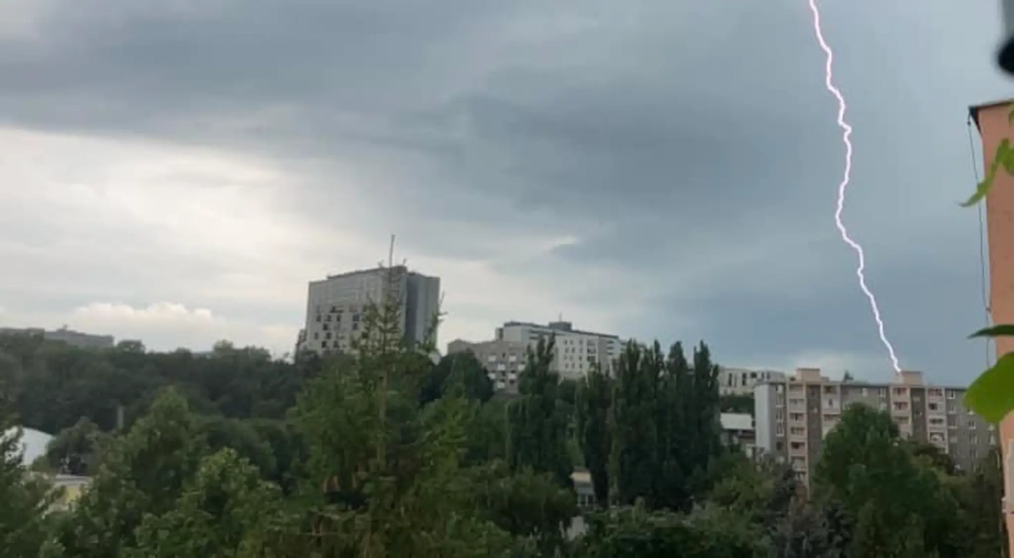 Búrka v Košiciach.