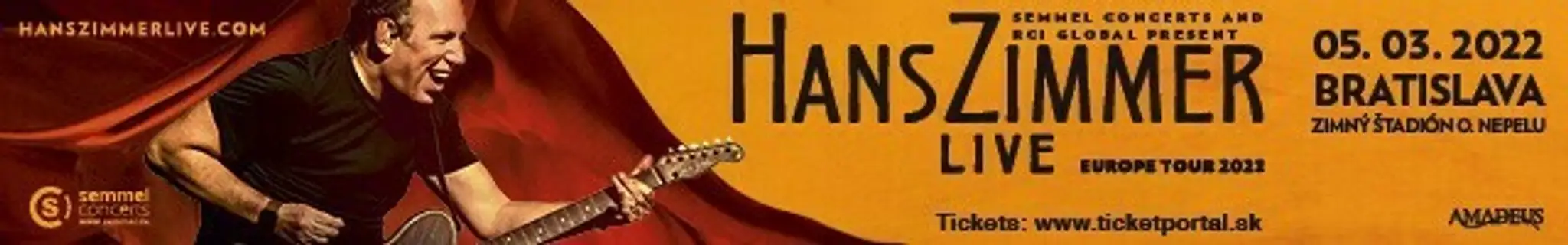 Listok na koncert Hansa Zimmera.