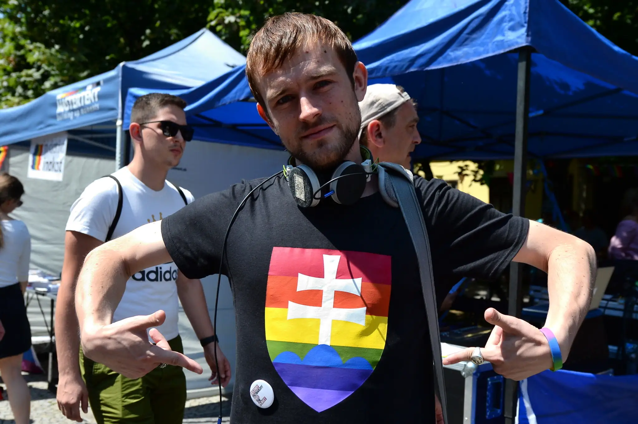 Na snímke účastník podujatia Festival Dúhový PRIDE Bratislava 2018 na Hviezdoslavovom námestí.