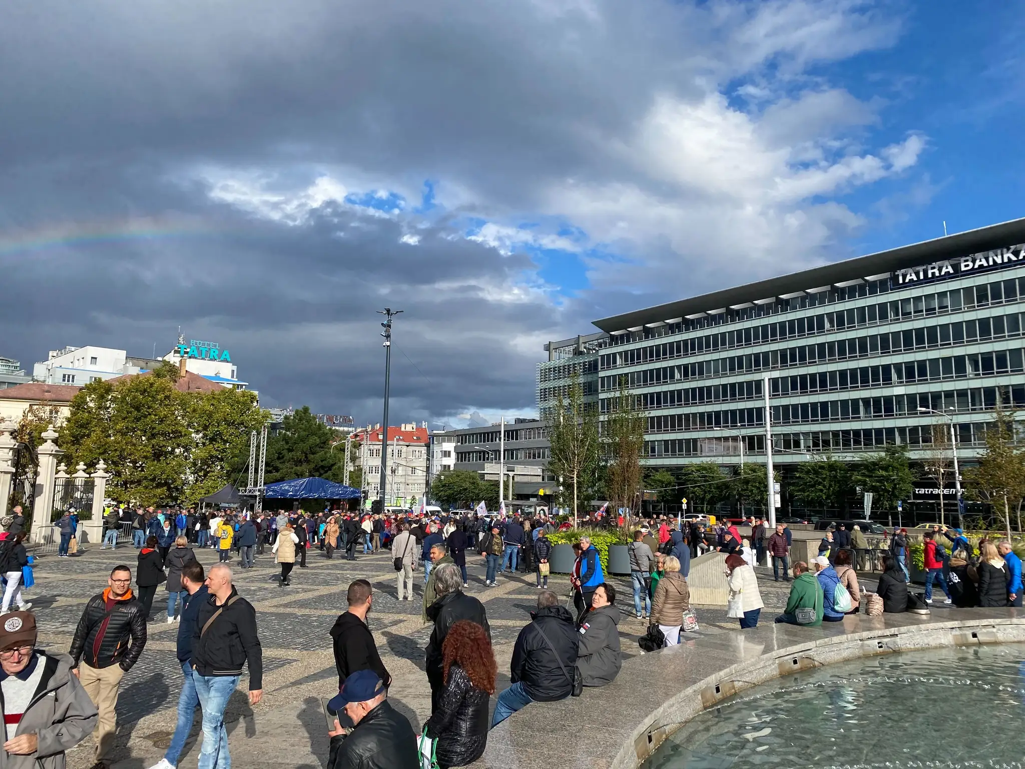 Protivládny protest v Bratislave.