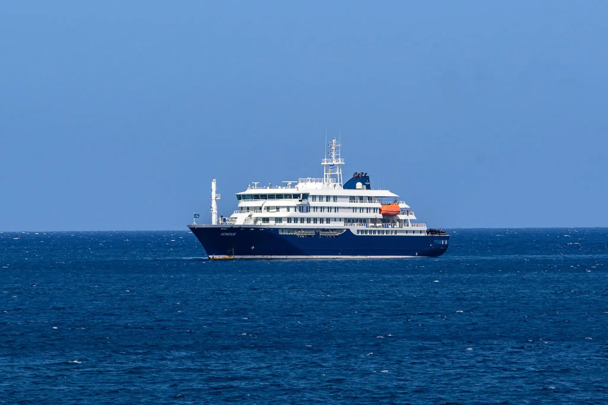 Výletná loď MV Hodius, kde vypukla nákaza.