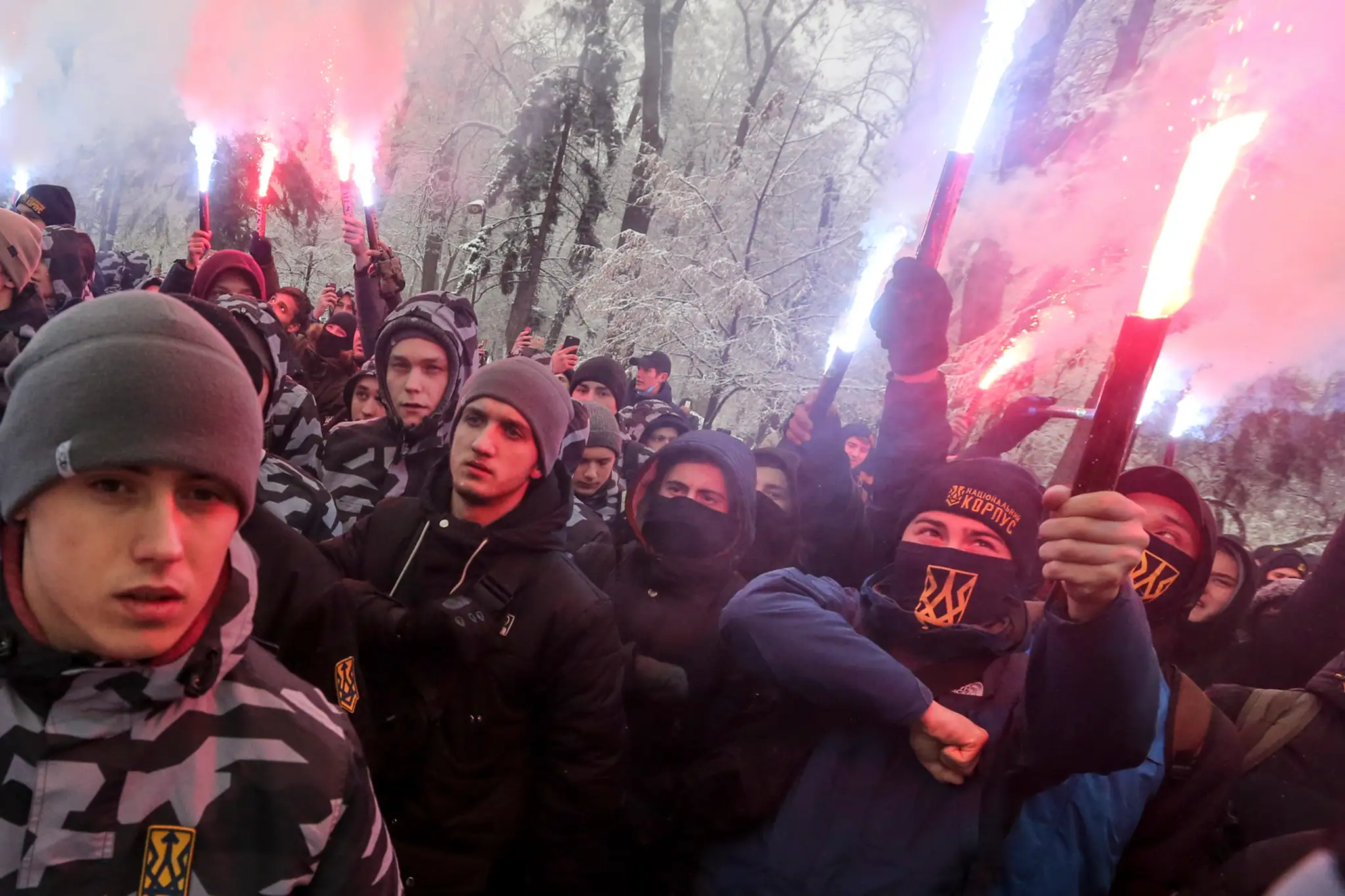 Ukrajinskí nacionalisti protestujú po konflikte s Ruskom v Azovskom mori