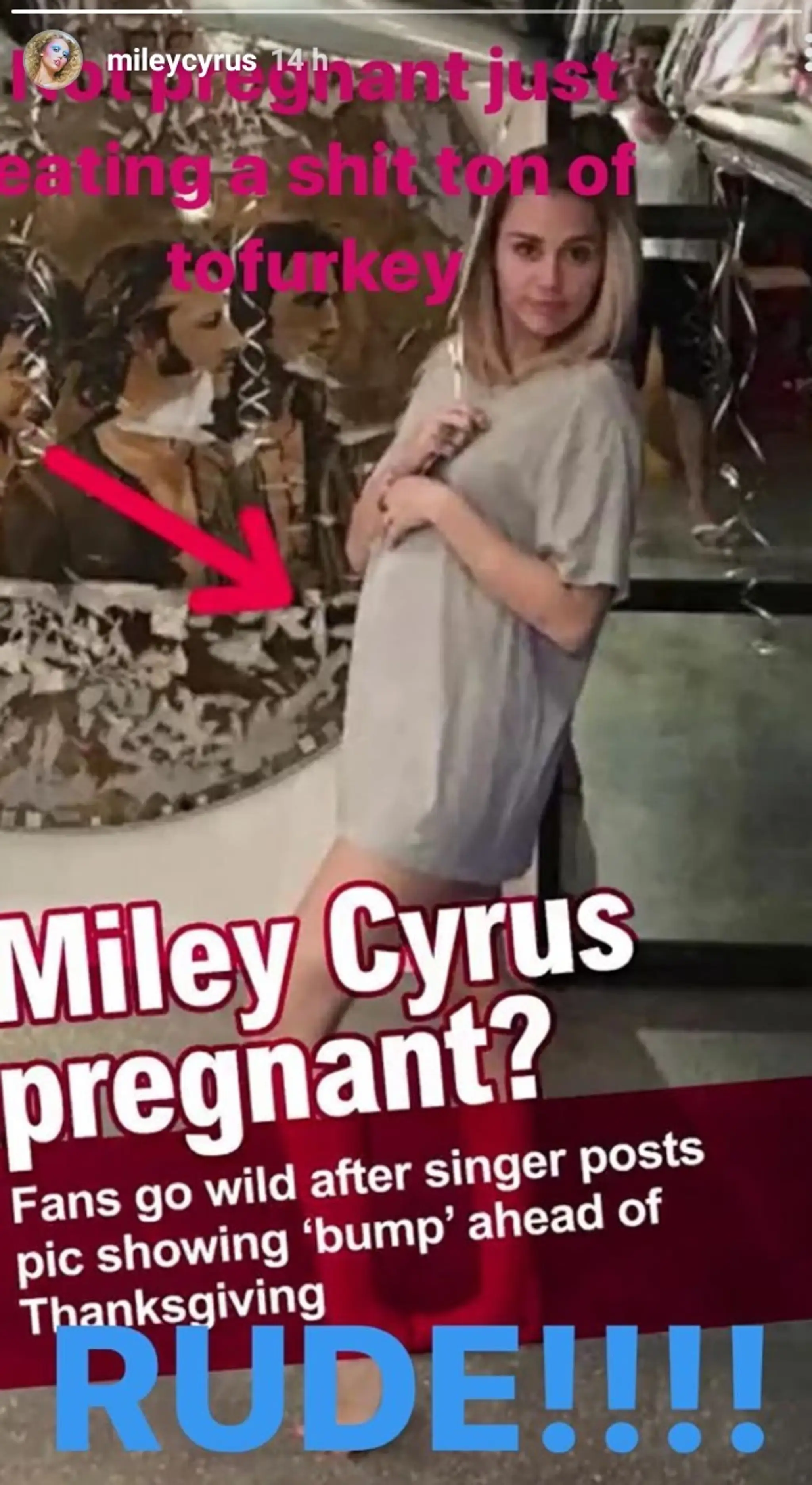 Miley vysvetlila „tehotenské“ bruško