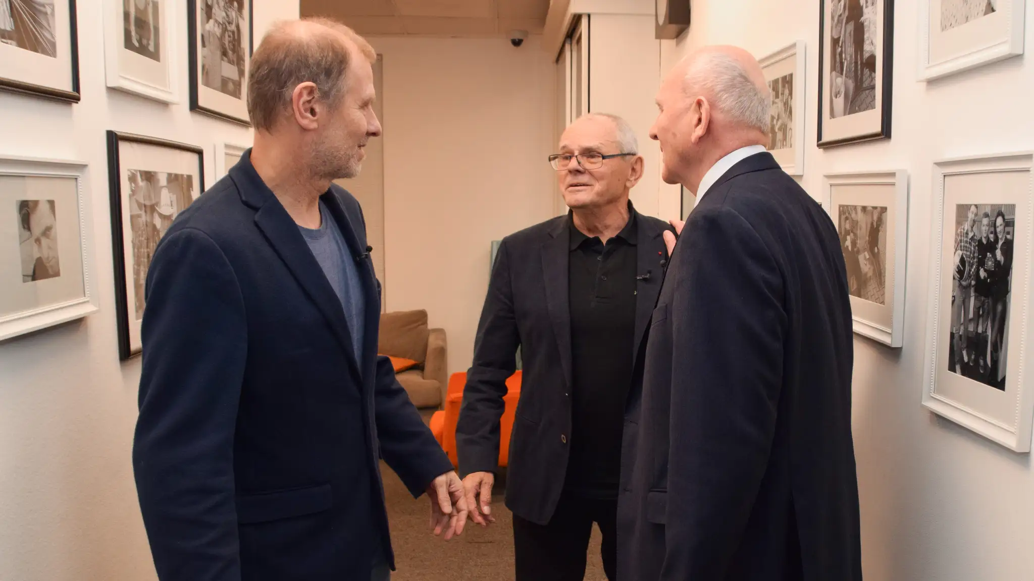 Martin M. Šimečka, František Mikloško a Milan Kňažko v relácii Na telo plus.