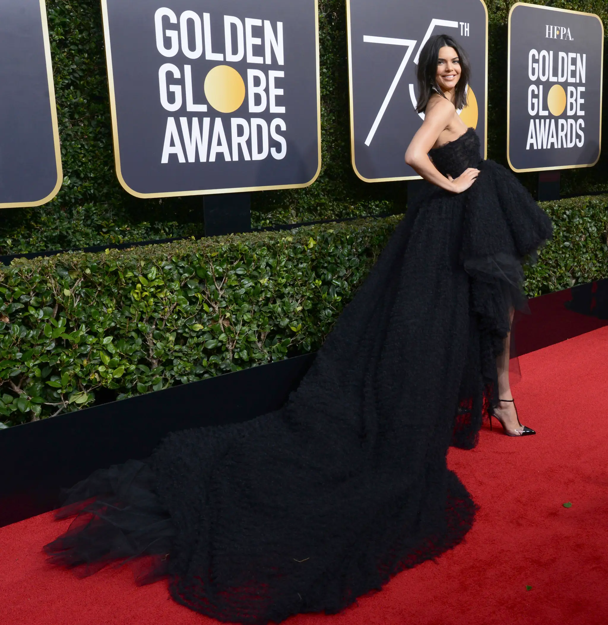 Kendall Jenner na 75. ročníku odovzdávania cien Zlaté glóbusy