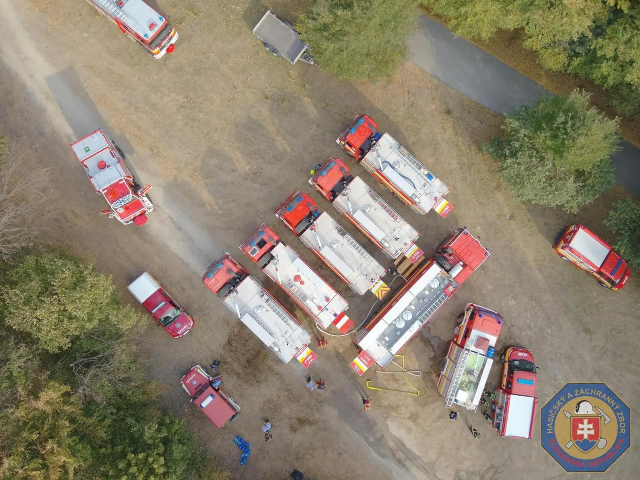 Zásah hasičov pri požiari na Bielom kríži