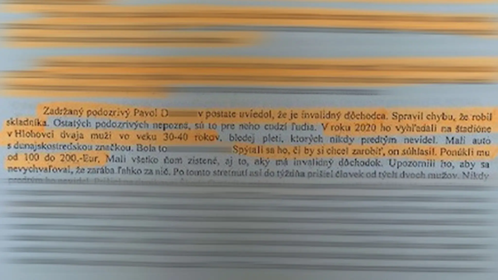 Z uznesenia o obvinení o Pavlovi Duchoňovi.