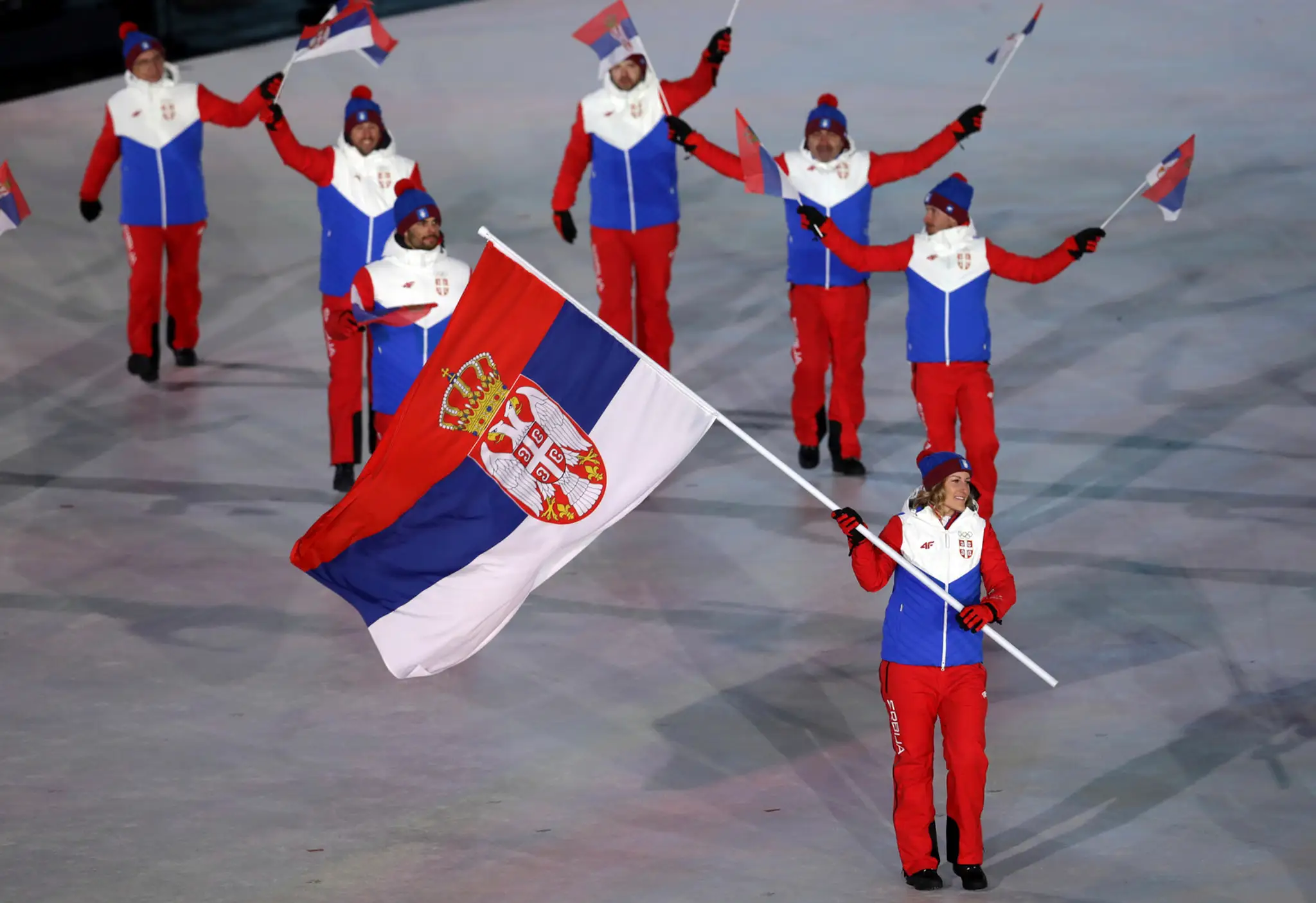 Výprava Iránu na otváracacom ceremoniáli ZOH 2018.