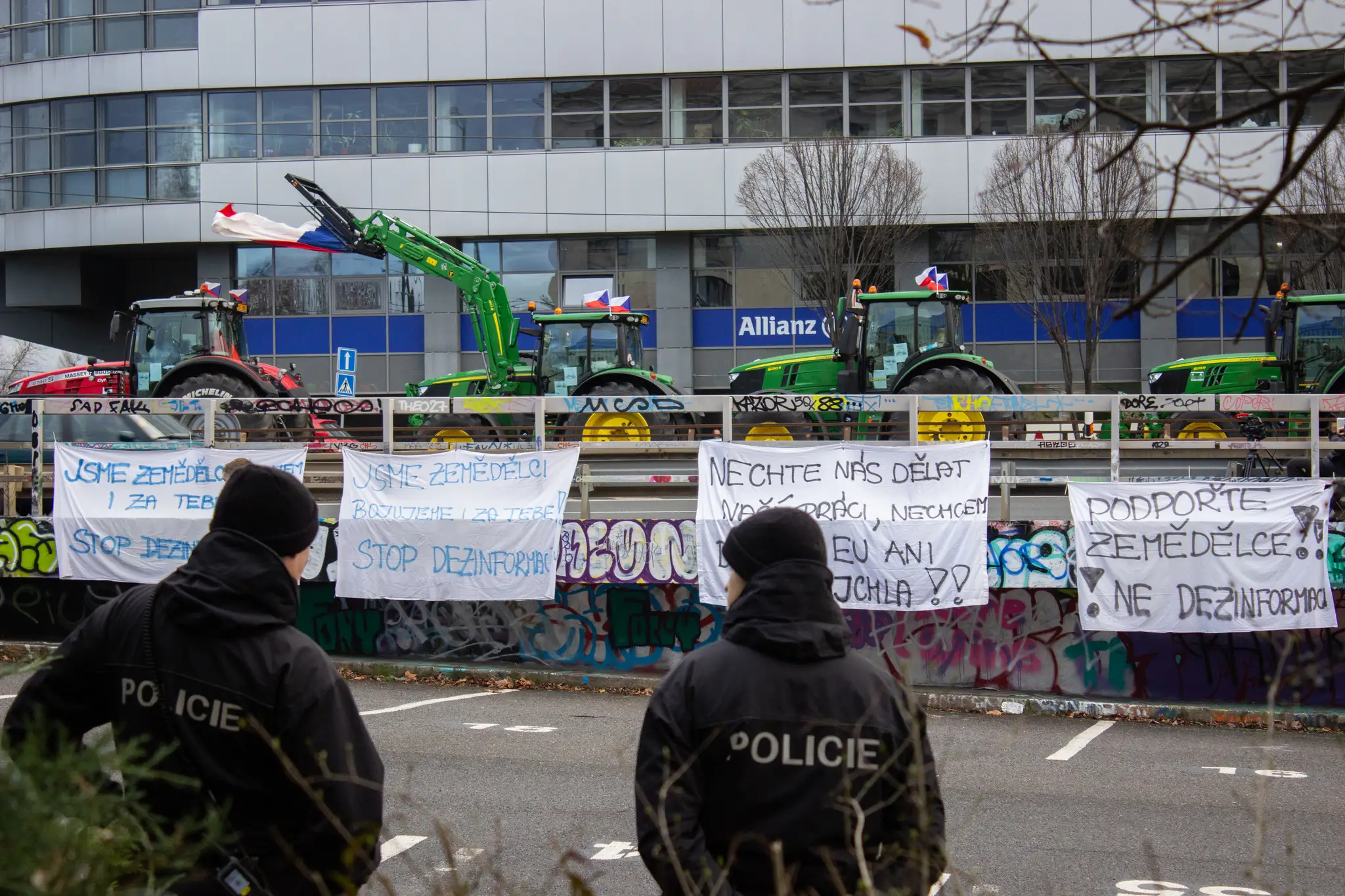 Protest farmárov v Prahe