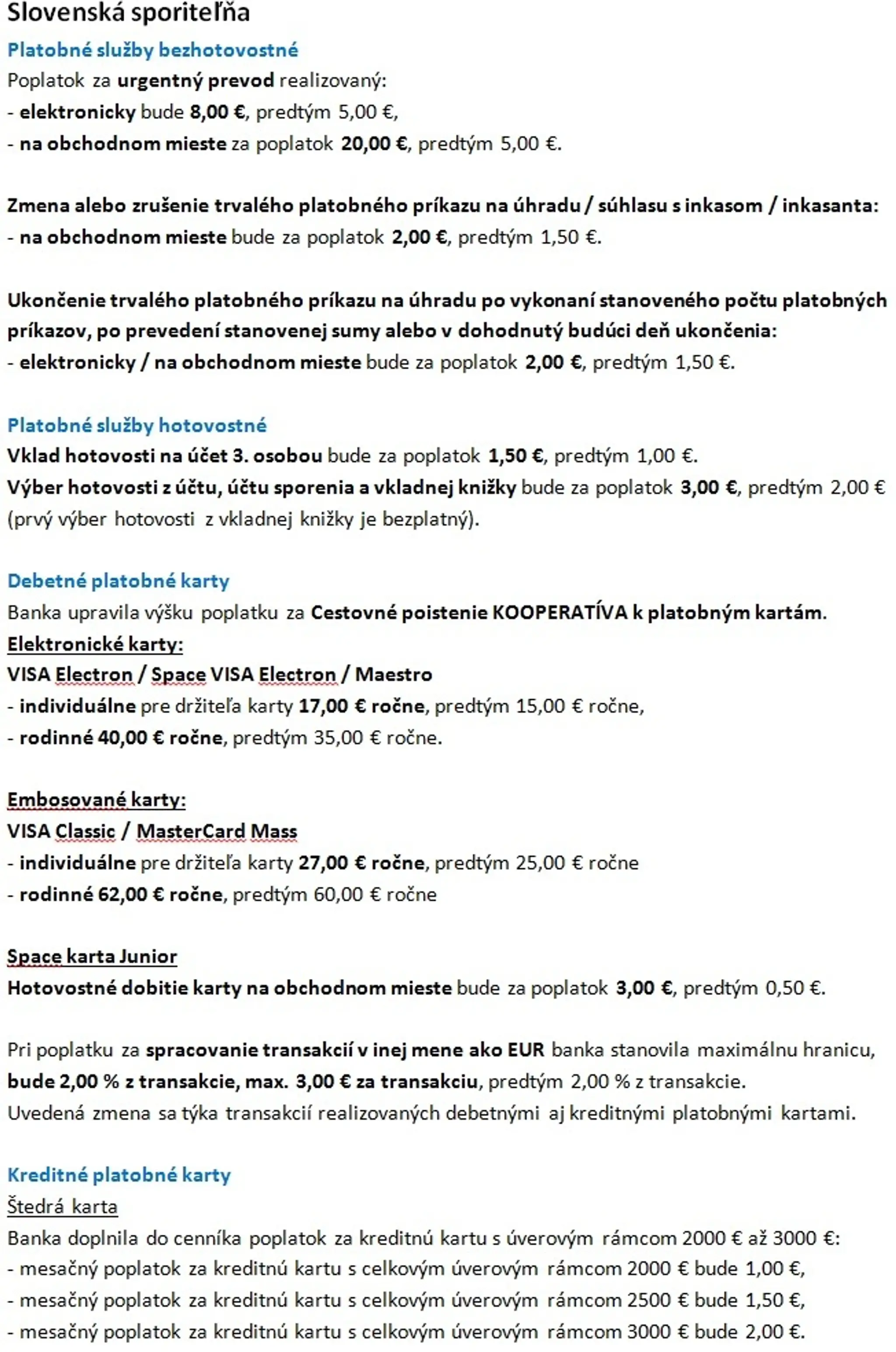 Zmeny v Slovenskej sporiteľni.