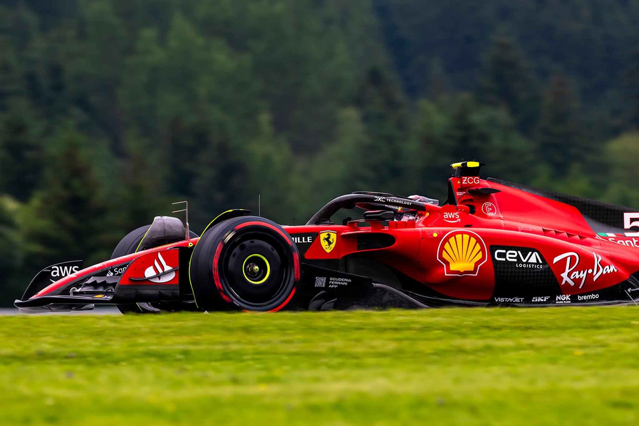 Carlos Sainz na Ferrari.