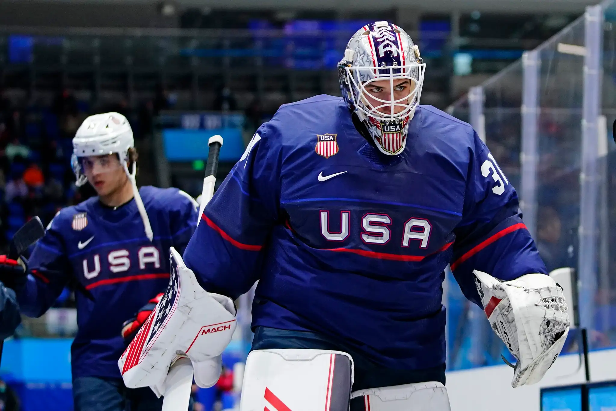 Američan Strauss Mann pred štvrťfinále ZOH 2022 proti Slovensku.