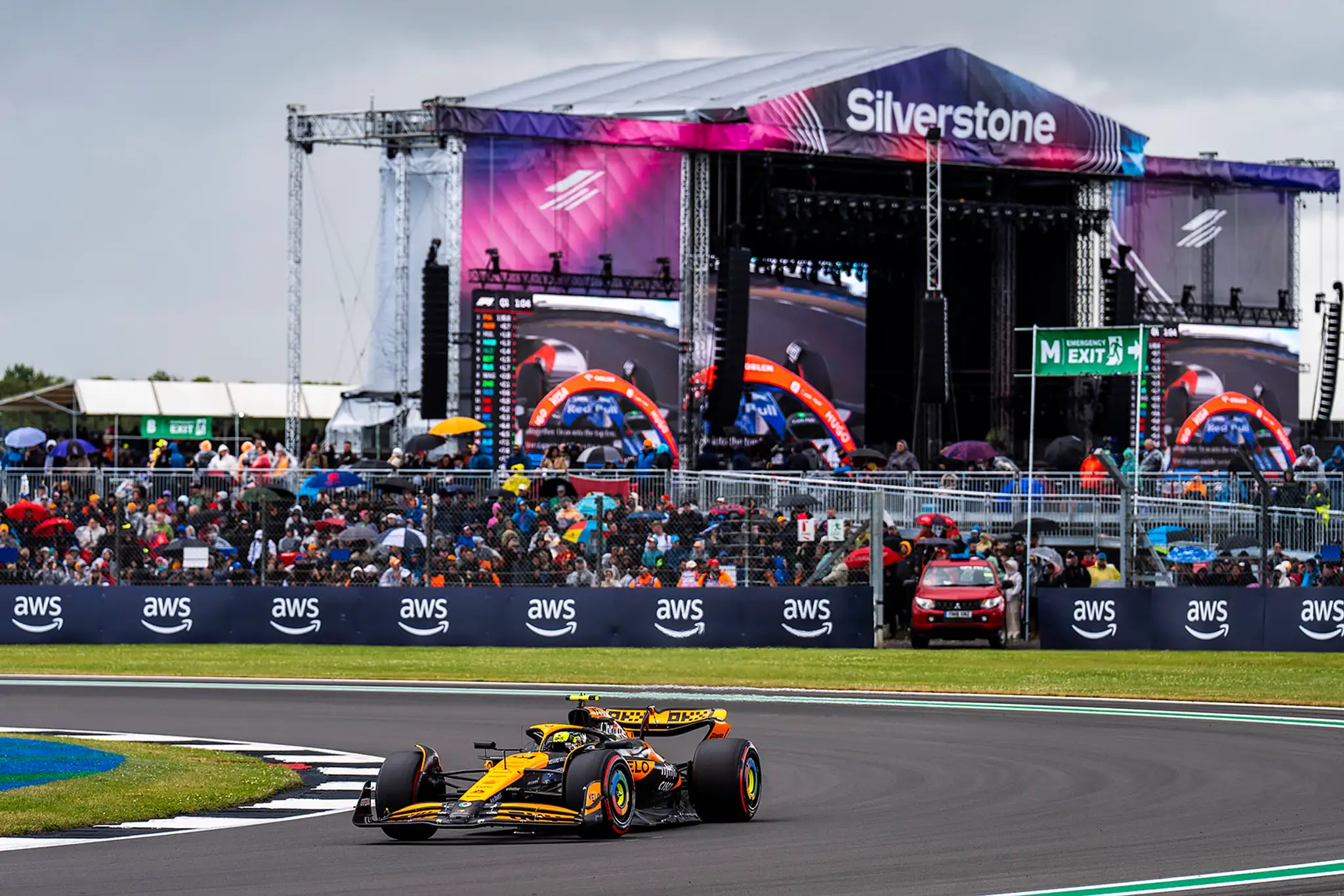Lando Norris na domácej trati v Siverstone.