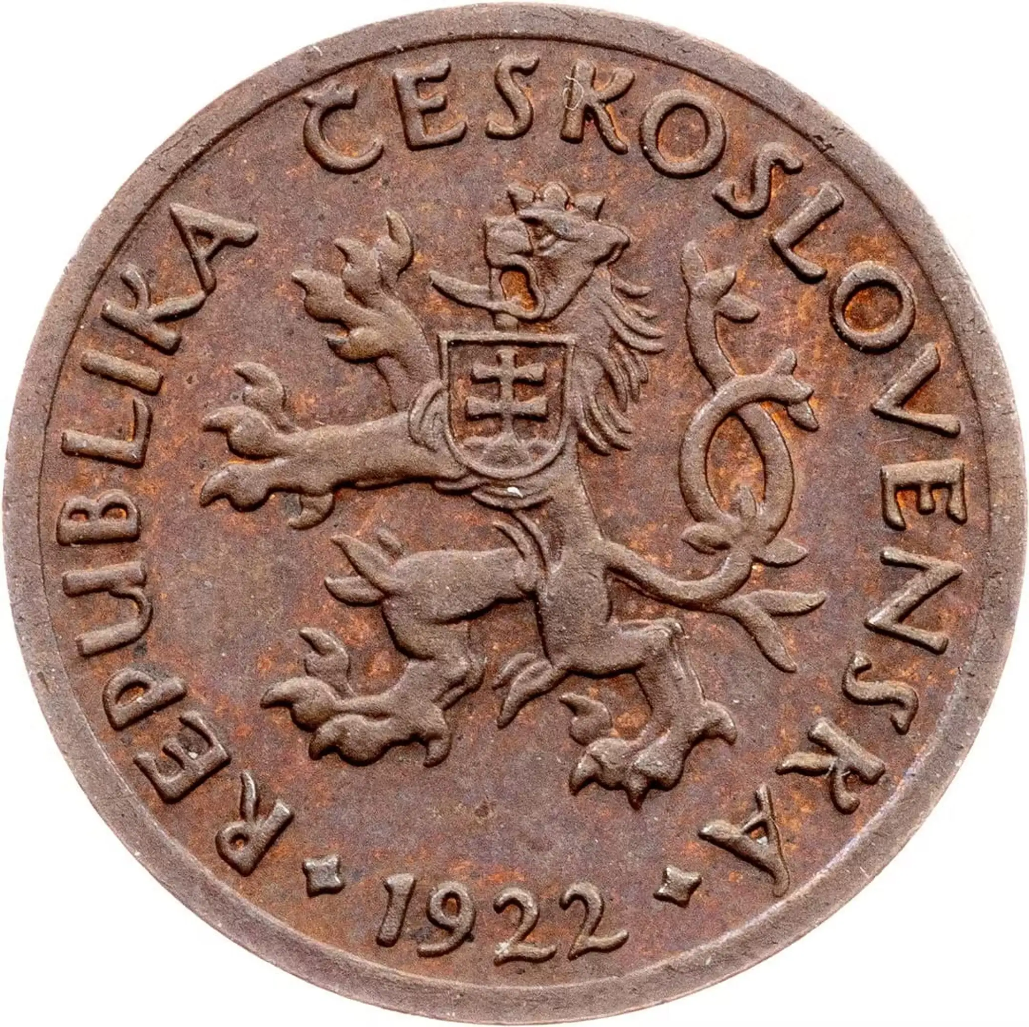 ČSR, 5halier 1922, skúšobná razba, vyvolávacia cena 180 000 Kč