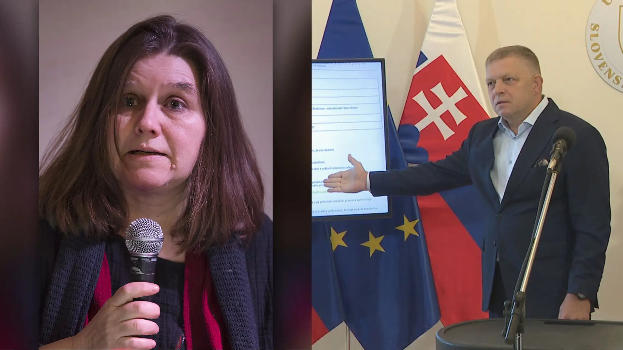Marta Šimečková a Robert Fico