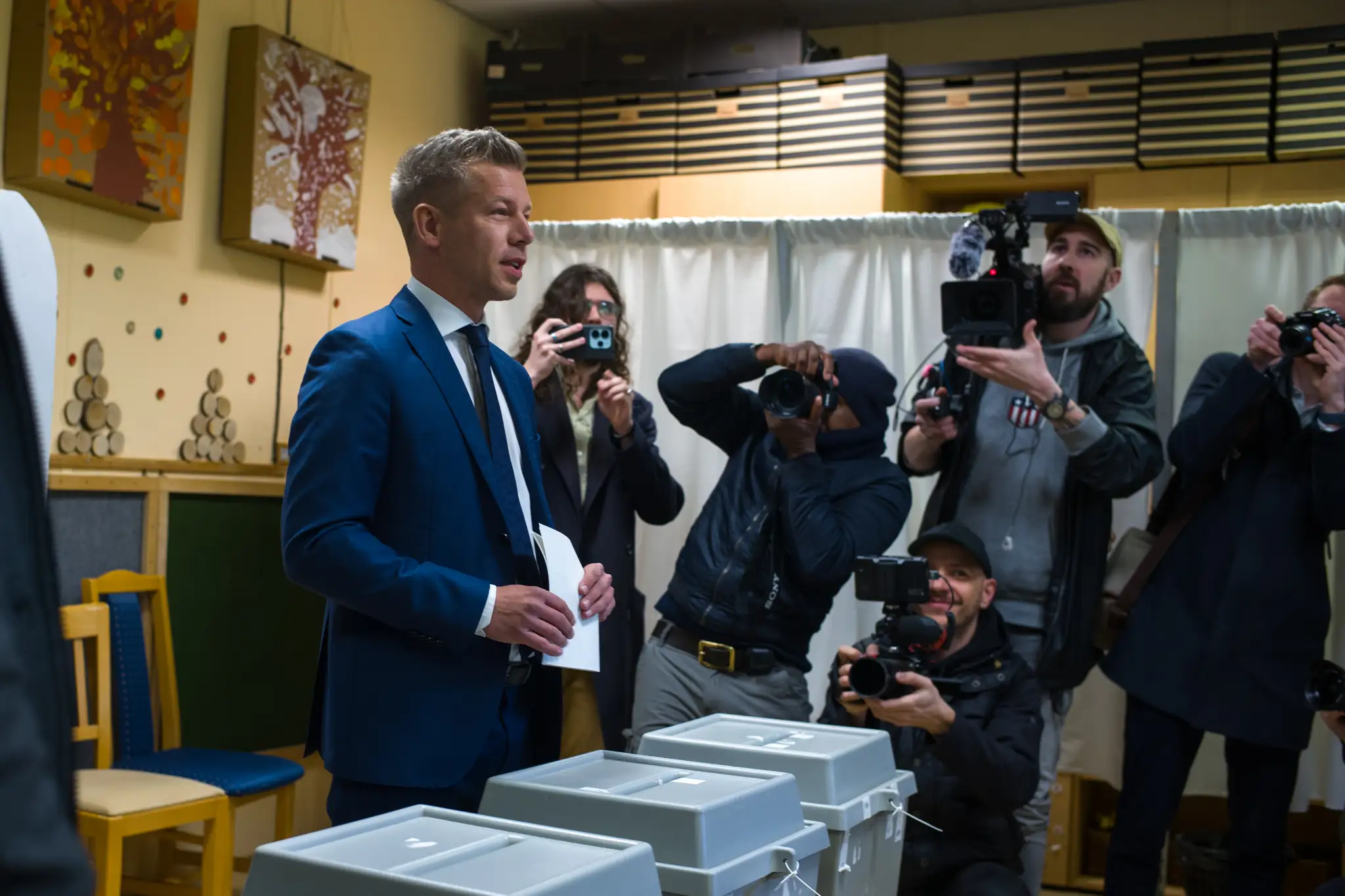 Predseda maďarskej opozičnej strany Tisza Péter Magyar.
