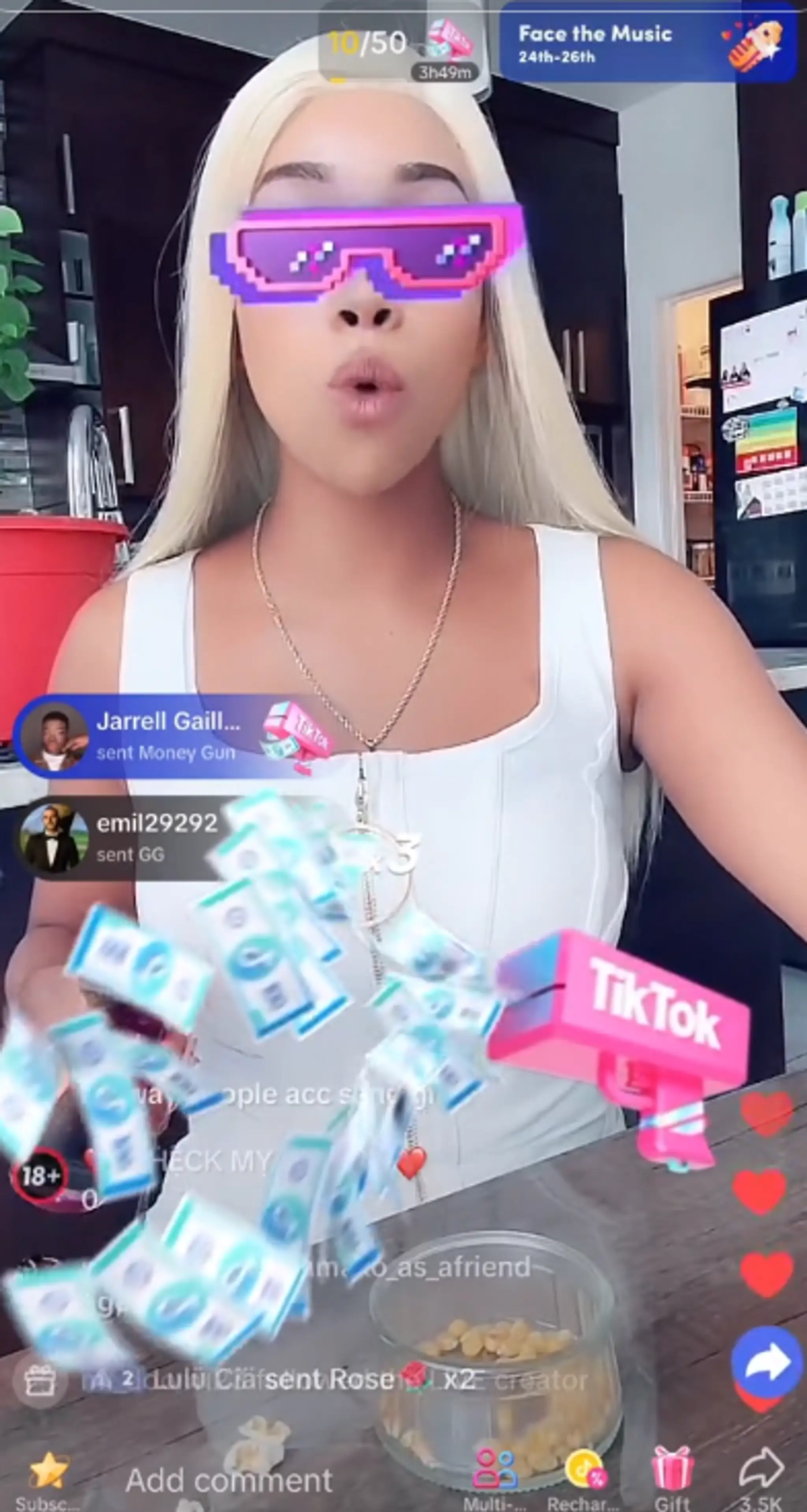 Screenshot zo živého prenosu Pinkydoll