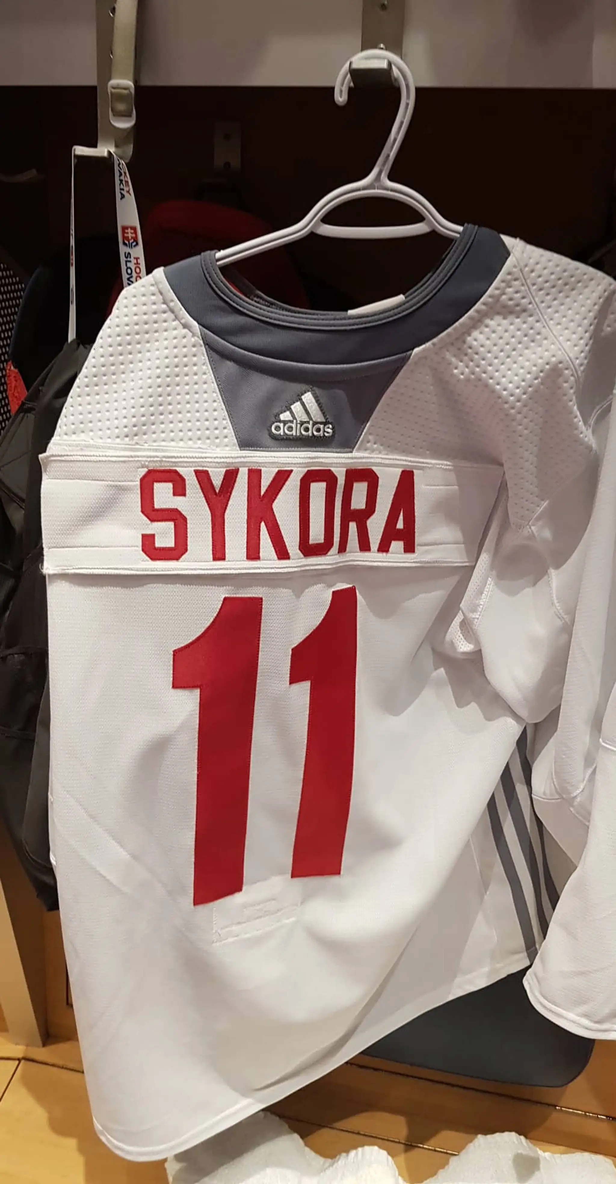 Sýkorov dres, ktorý mal na sebe počas testov s Arizonou.