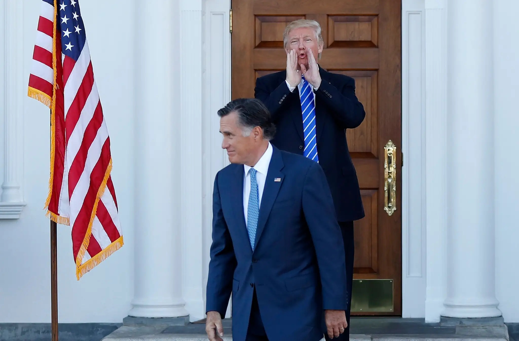 Zvolený prezident USA Donald Trump a Mitt Romney.