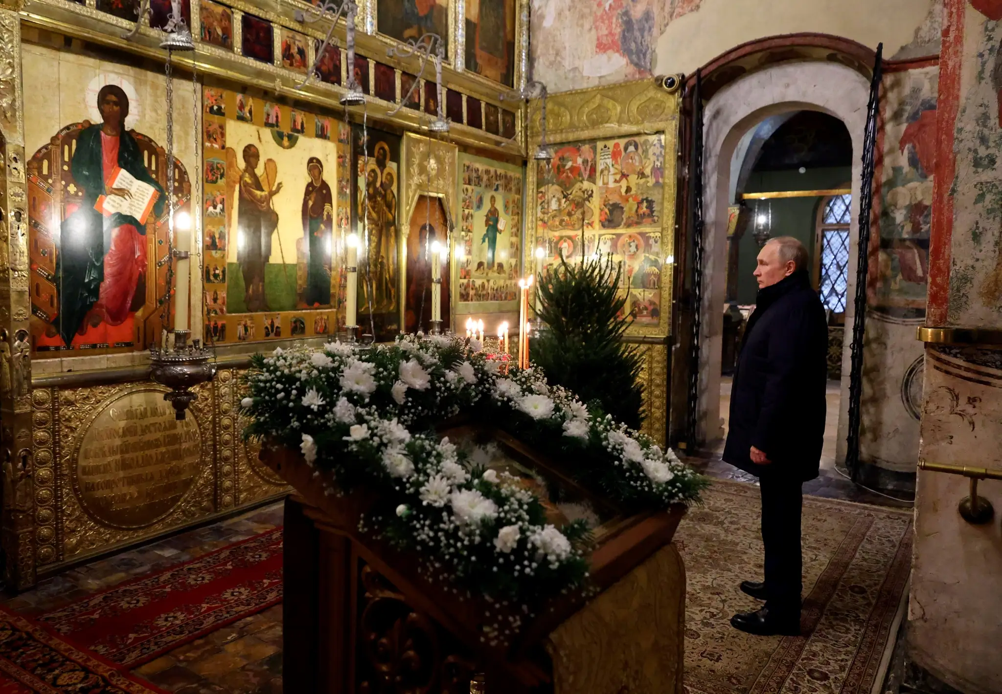 Vianočnú omšu absolvoval Putin v kremeľskom chráme.