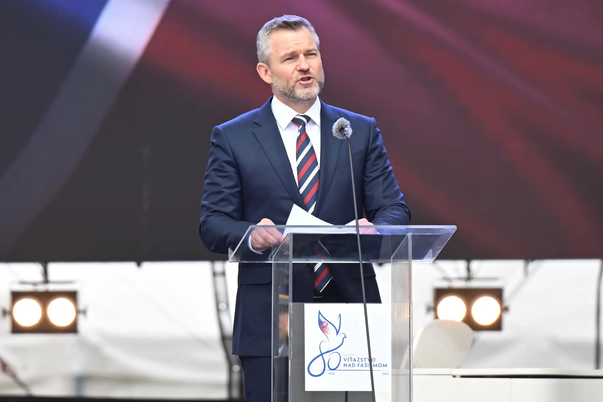 Peter Pellegrini na oslavách konca vojny v Piešťanoch