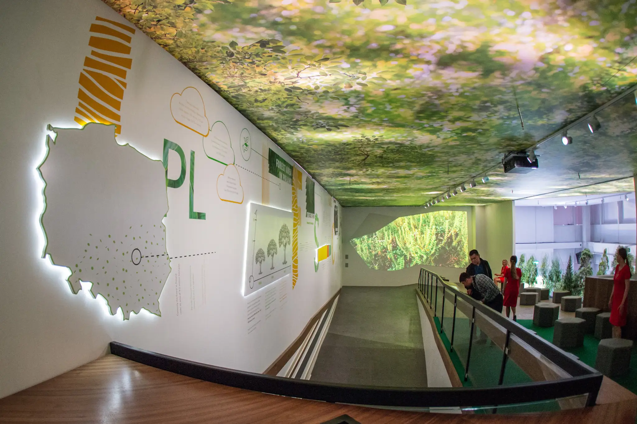 Interiér pavilónu Poľska na svetovej výstave Expo 2017.