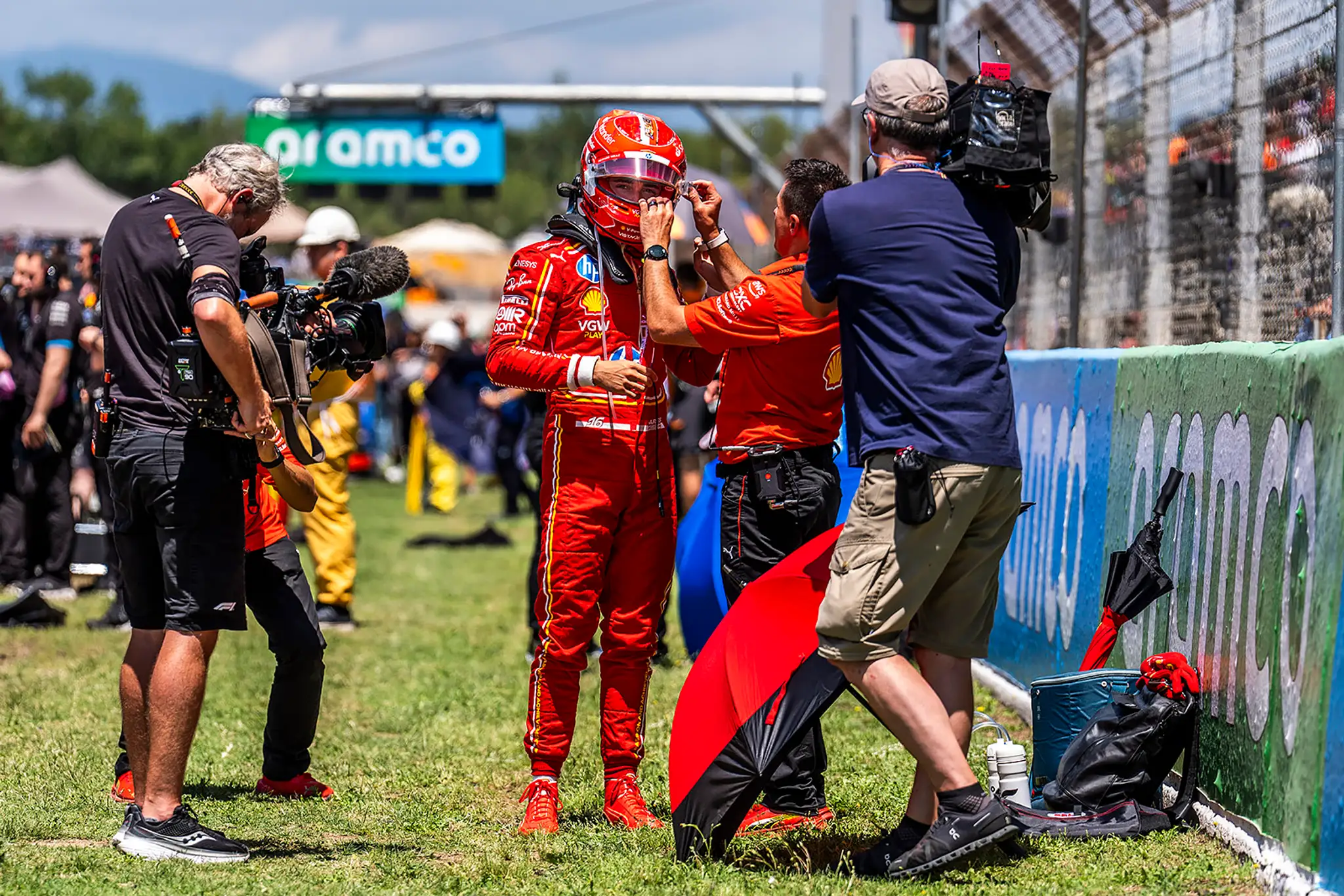 Pilot Ferrari Charles Leclerc.