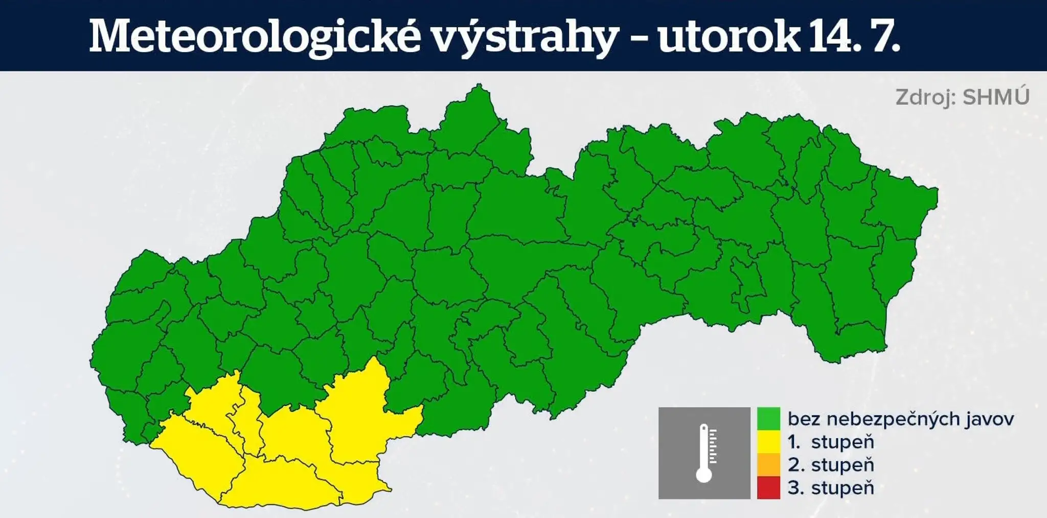 Počasie - výstrahy (14. 7.)