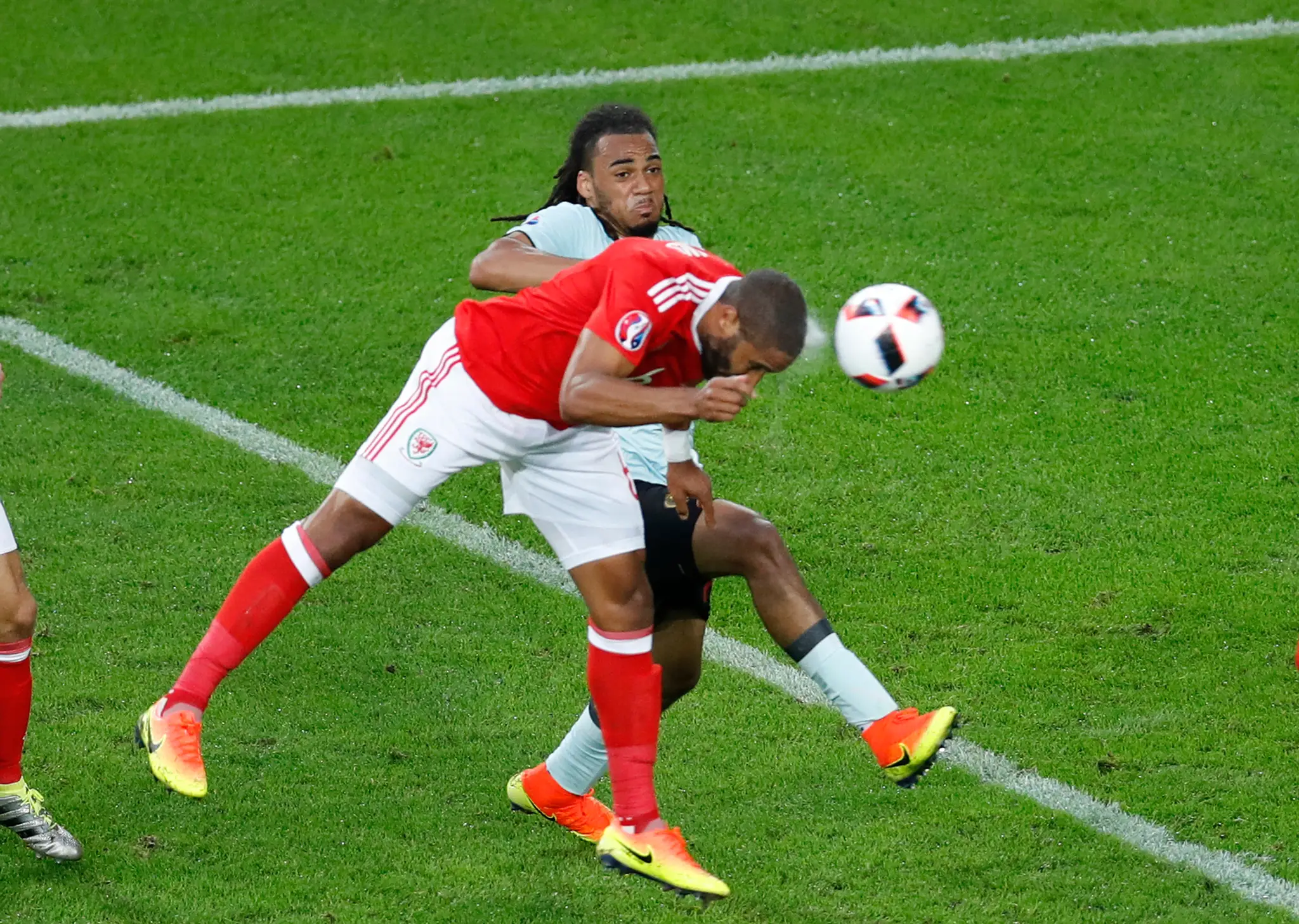 Snímky zo zápasu Belgicko - Wales