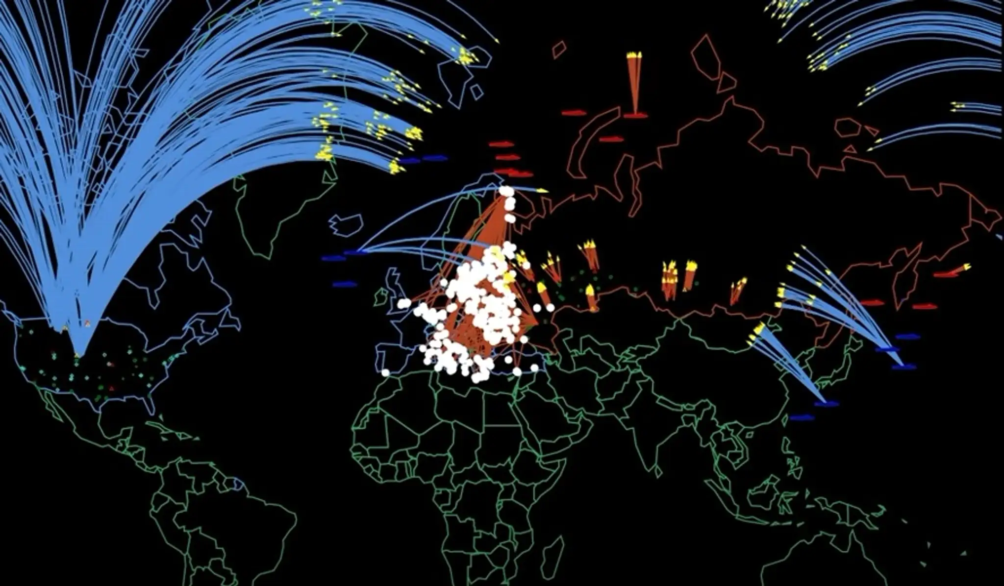 Simulácia jadrového konfliktu medzi NATO a Ruskom.