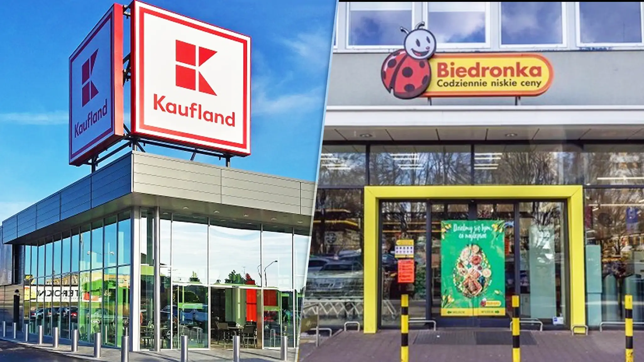 Obchody Kaufland a Biedronka