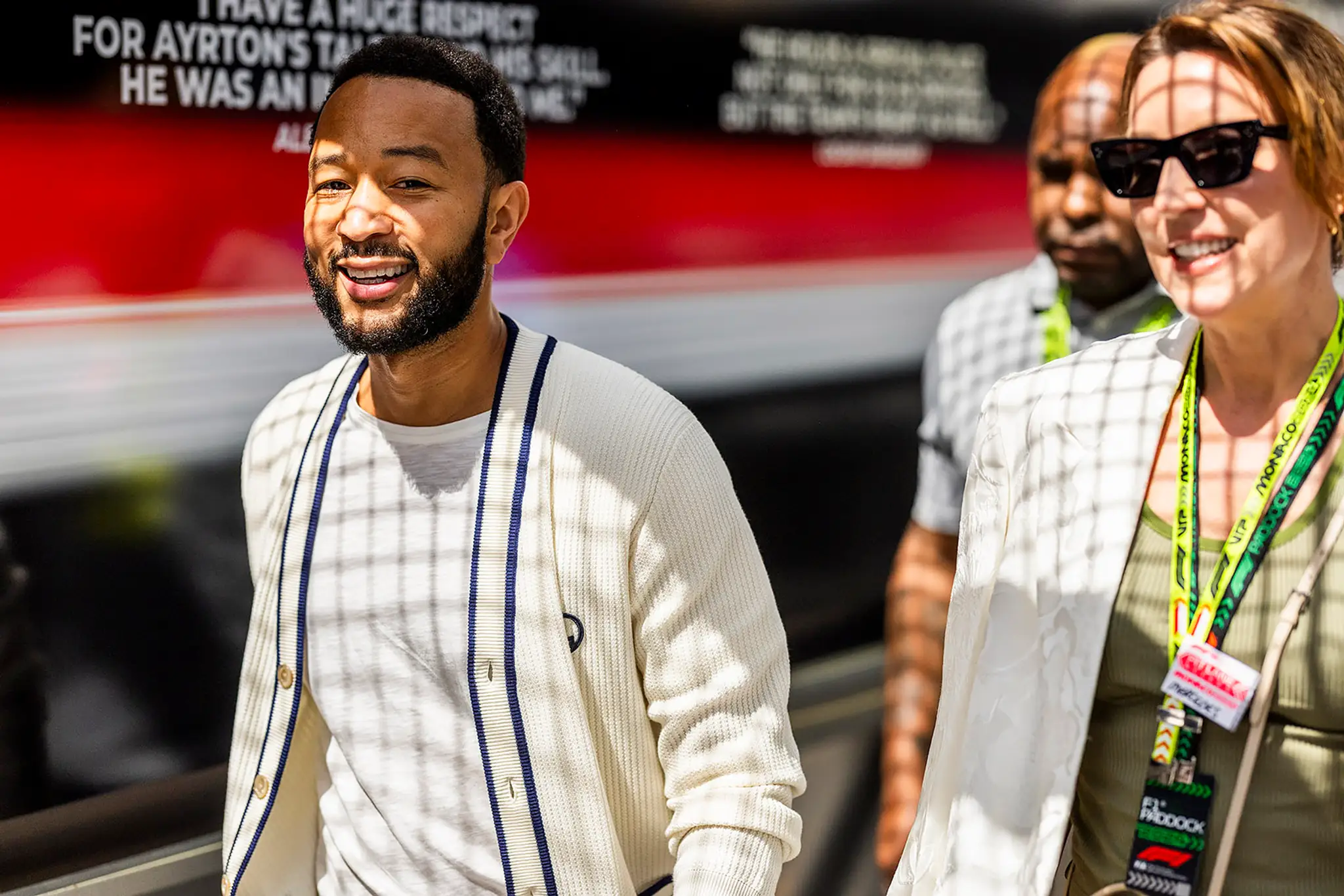 Spevák John Legend si nenechal ujsť ani sobotnú kvalifikáciu.