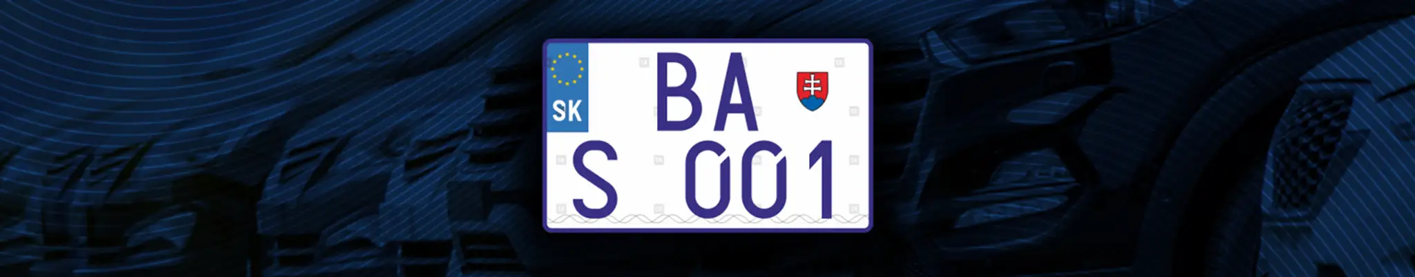 Biela tabuľka s písmenom P.