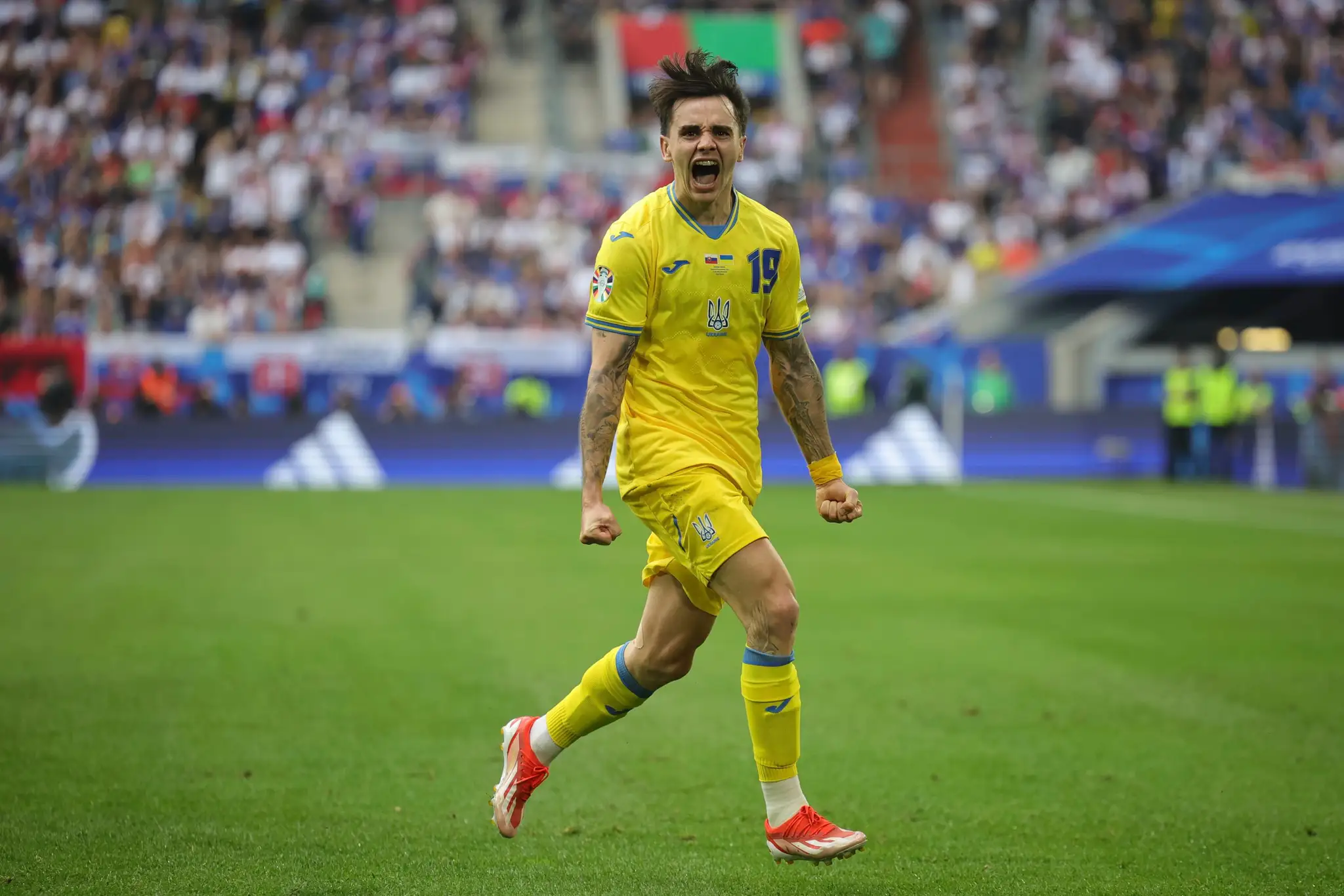 Radosť Mykolu Šaparenka po strelenom góle