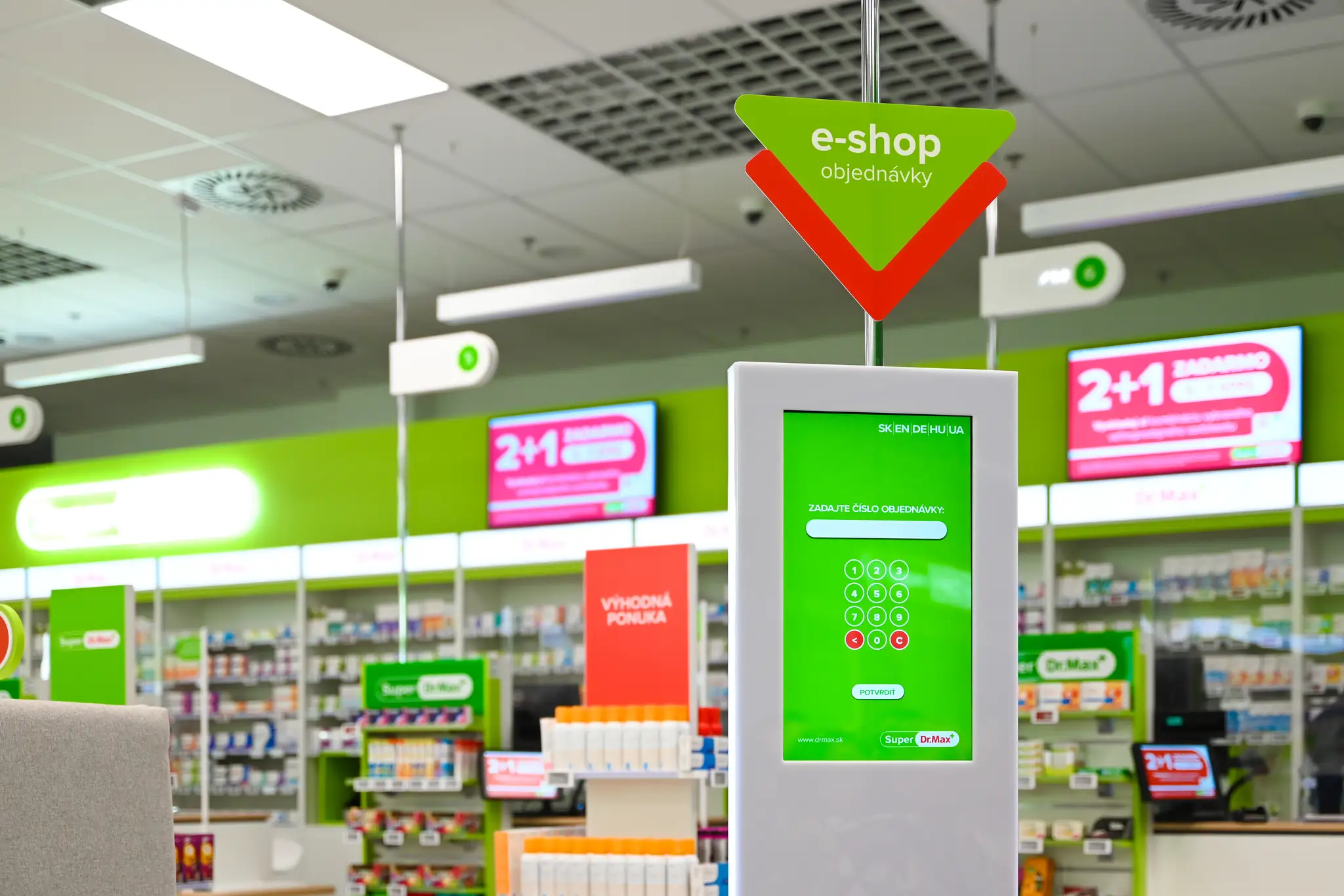 Kiosk na objednávky z e-shopu.