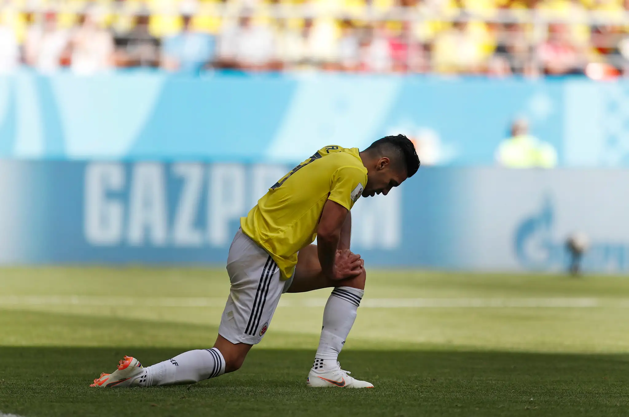 Kapitán Kolumbie Radamel Falcao počas duelu na MS 2018 proti Japonsku.