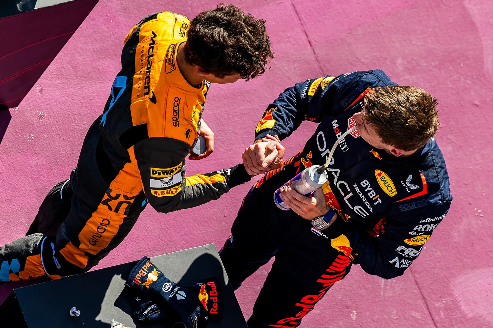 Max Verstappen a Lando Norris.