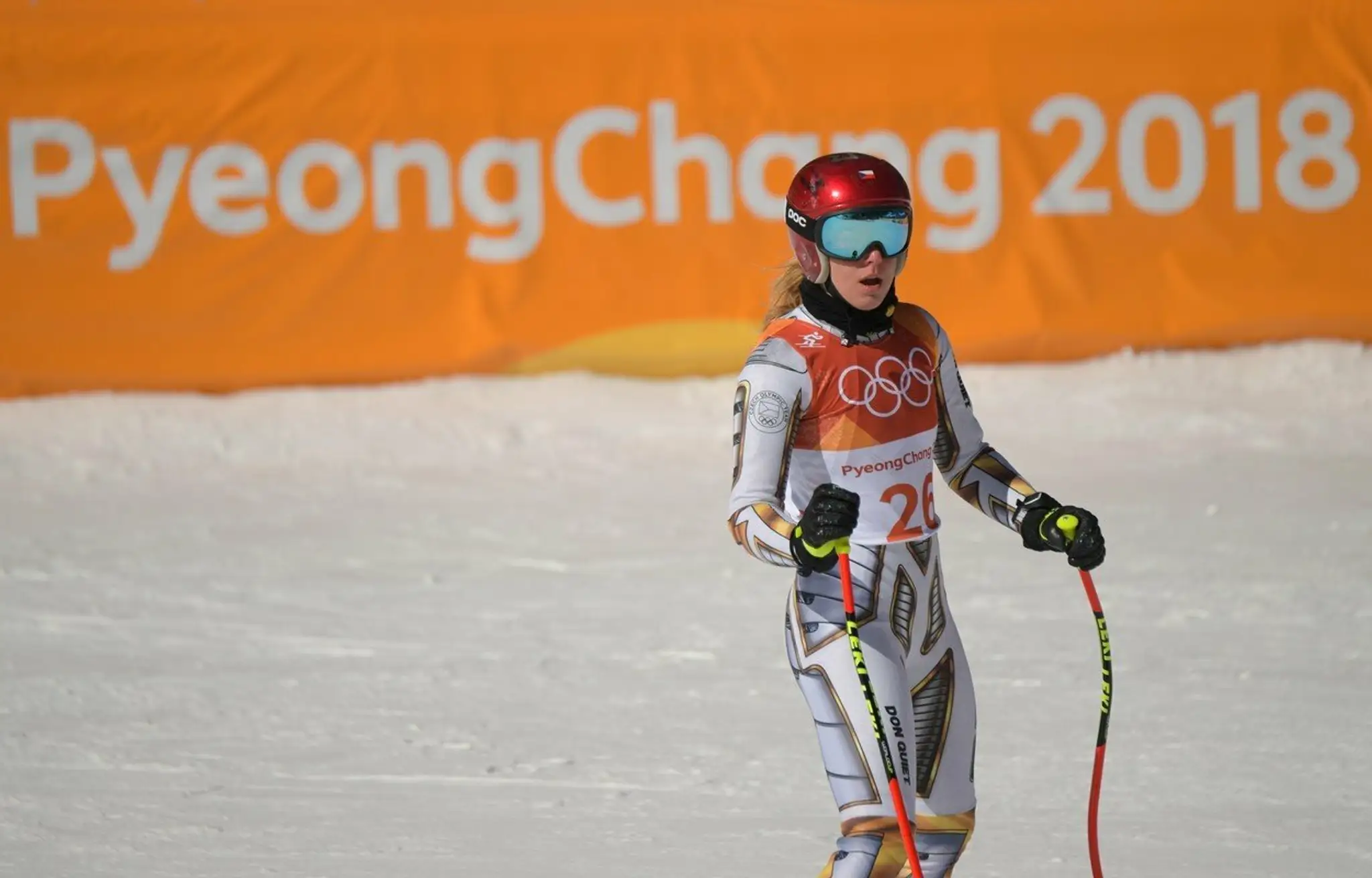 Prekvapivá víťazka super-G Ester Ledecká sa práve dozvedela, že má zlato.