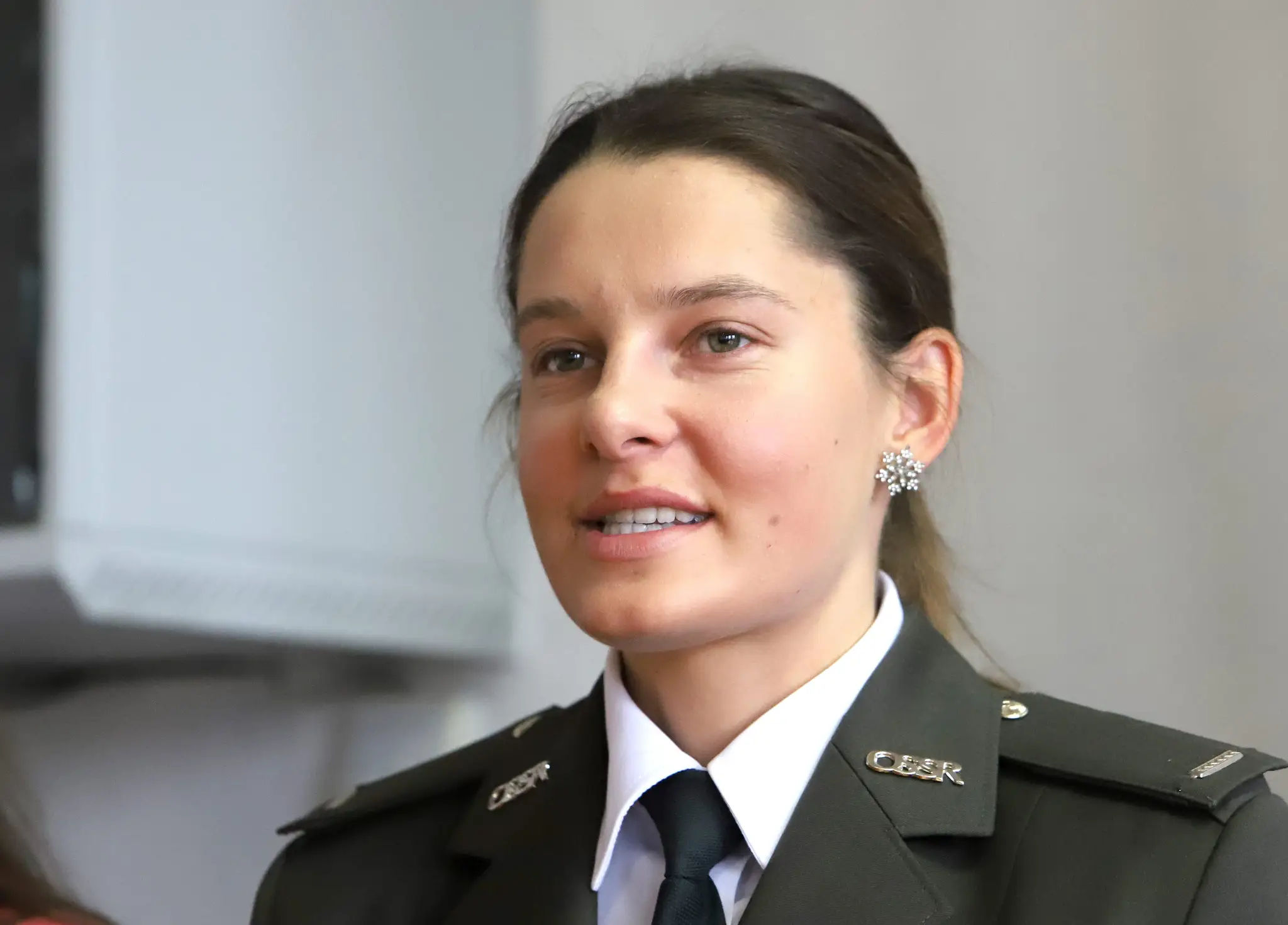 Mária Remeňová počas tlačovej konferencie Slovenského zväzu biatlonu.