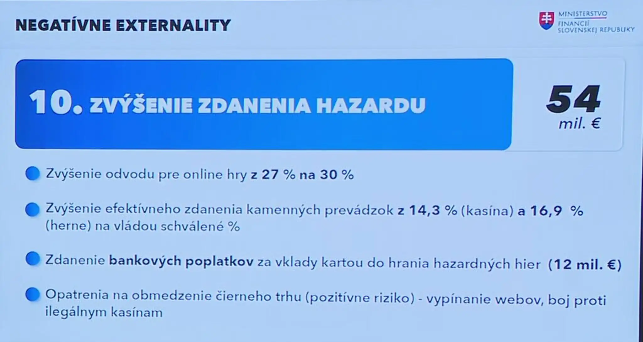 Zvýšenie zdanenia hazardu